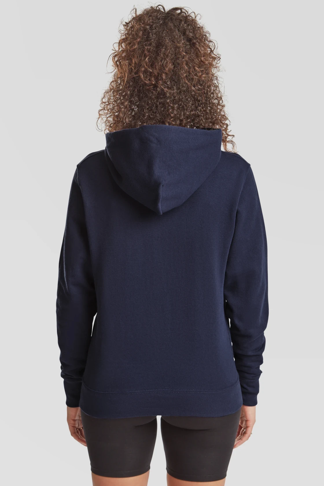 fruit-of-the-loom-62-038-0-ladies-classic-hooded-sweatshirt-navy-model-2 F.O.L. Ladies Classic Hooded Sweat