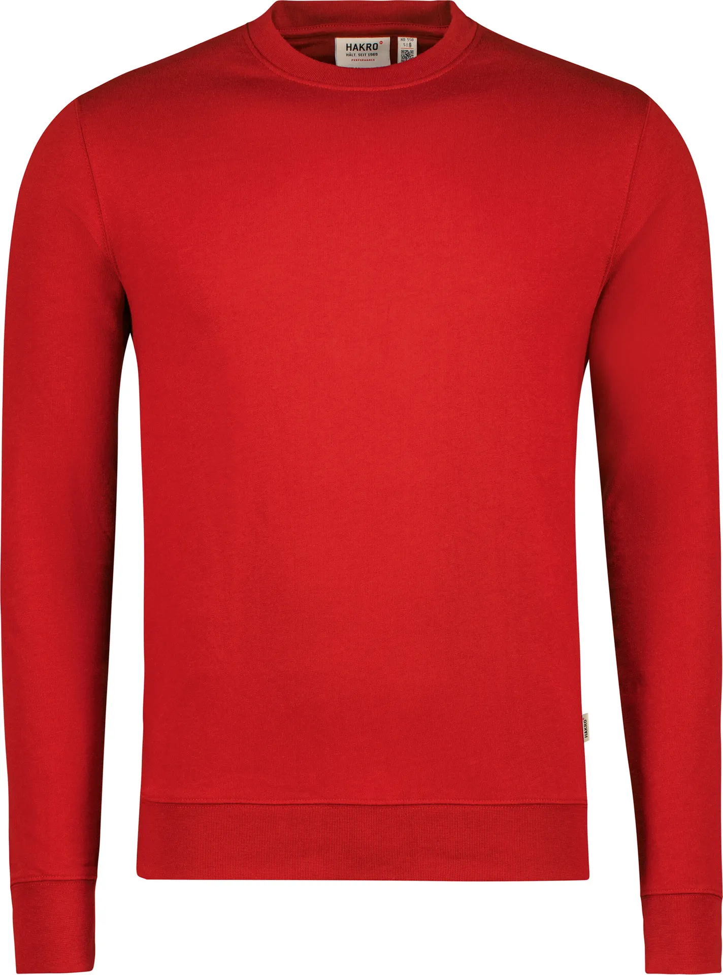 hakro-550-sweatshirt-mikralinar-eco-rot-front-1 HAKRO Sweatshirt 550 Mikralinar® ECO