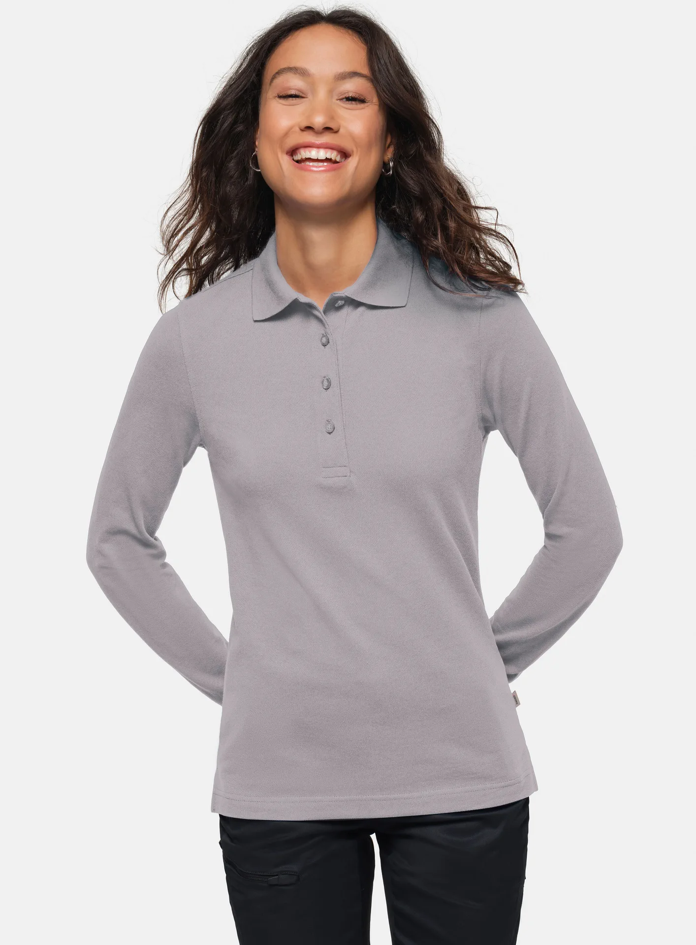 HAKRO Women-Longsleeve-Poloshirt 215 Mikralinar®