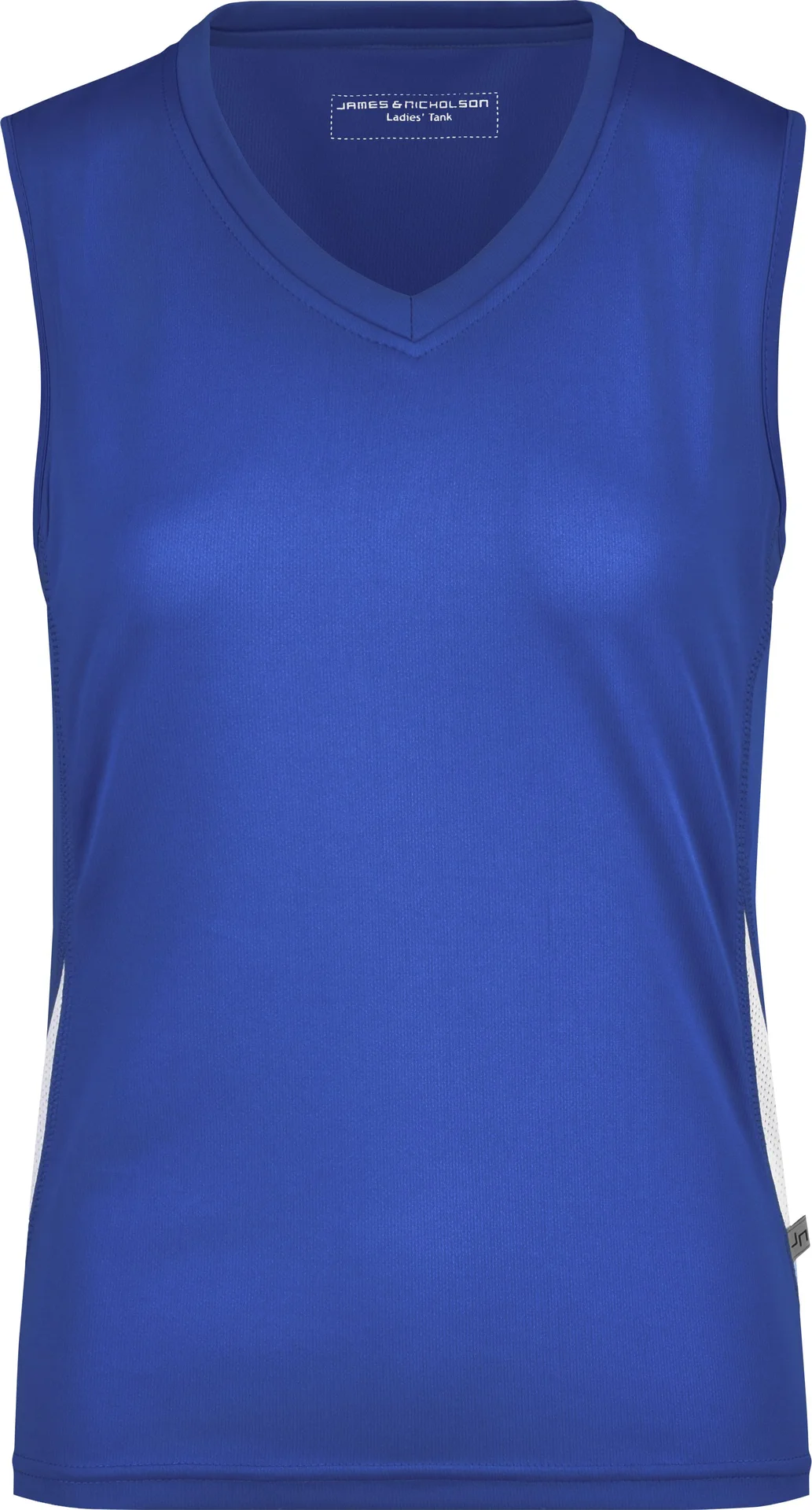 jn315-ladies-running-tank-royal-white-front-3 James & Nicholson Ladies Running Tank