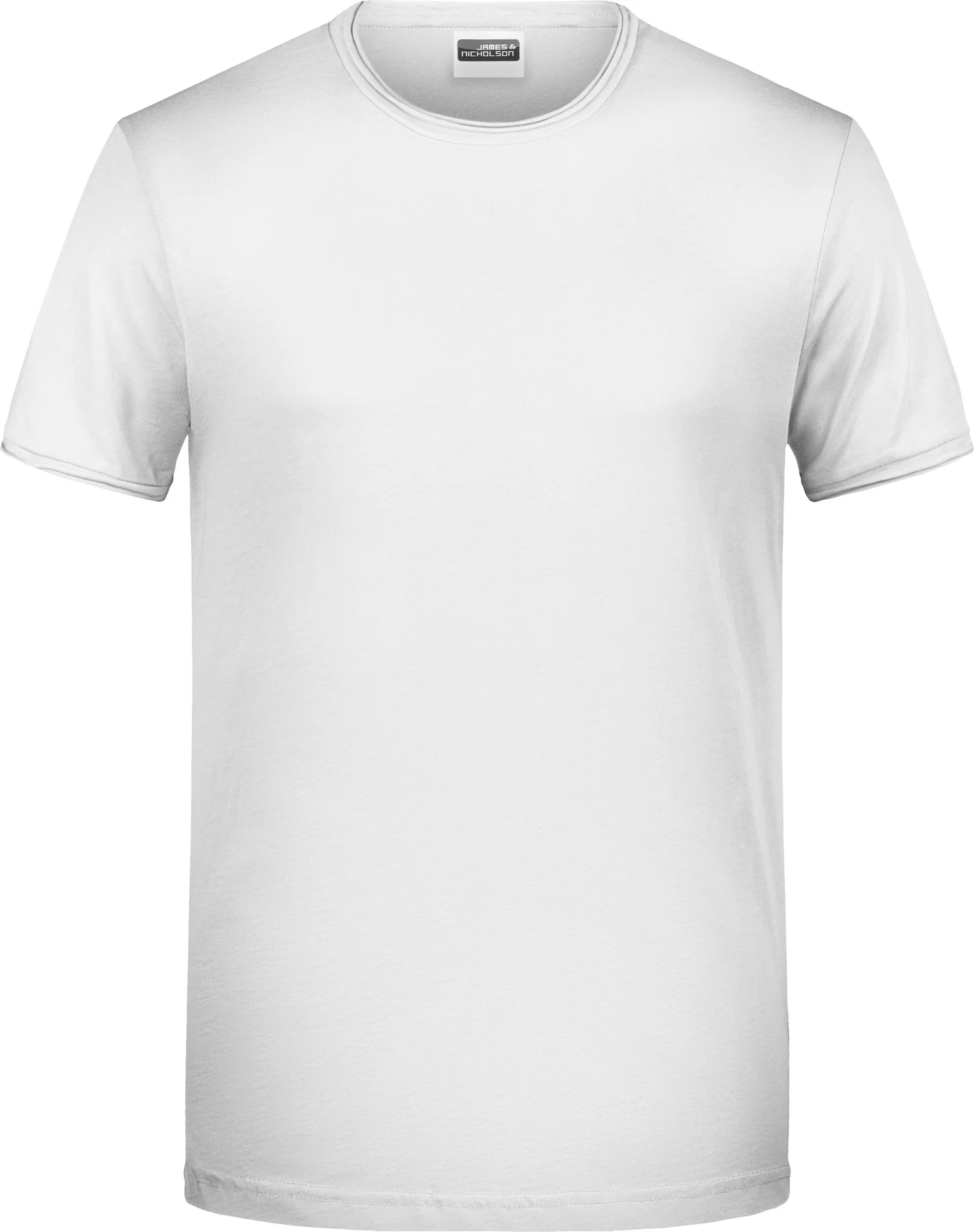 JN8002-mens-t-shirt-white-front-3 James & Nicholson Men's T