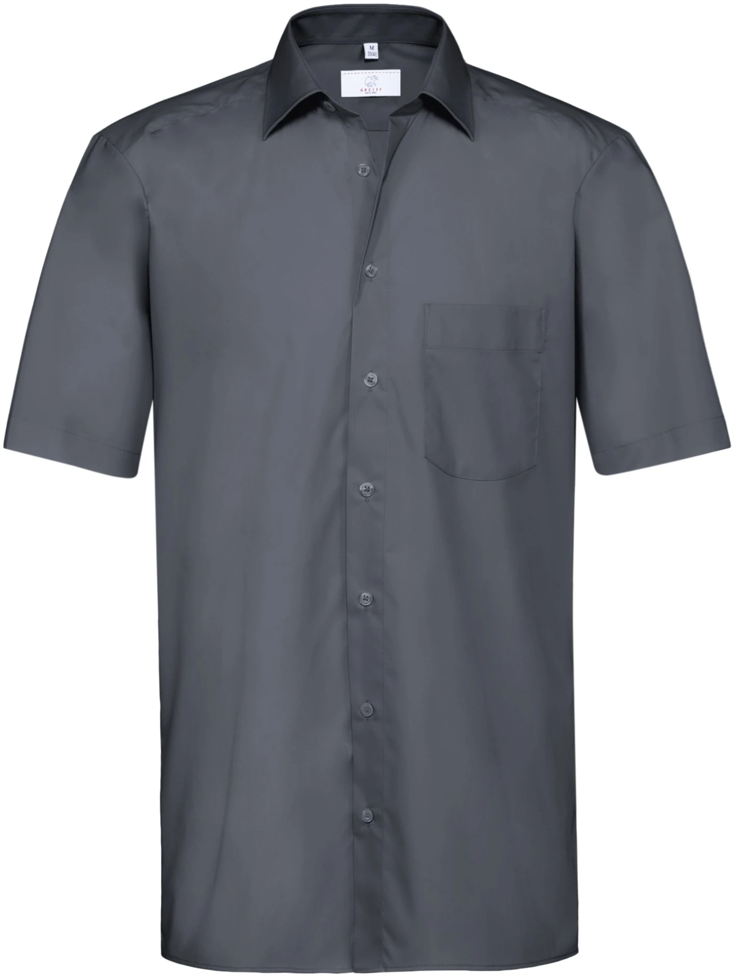 greiff-6666-herren-hemd-12-rf-basic_1120_anthrazit-front-2 GREIFF Herren Hemd kurzarm BASIC Regular Fit