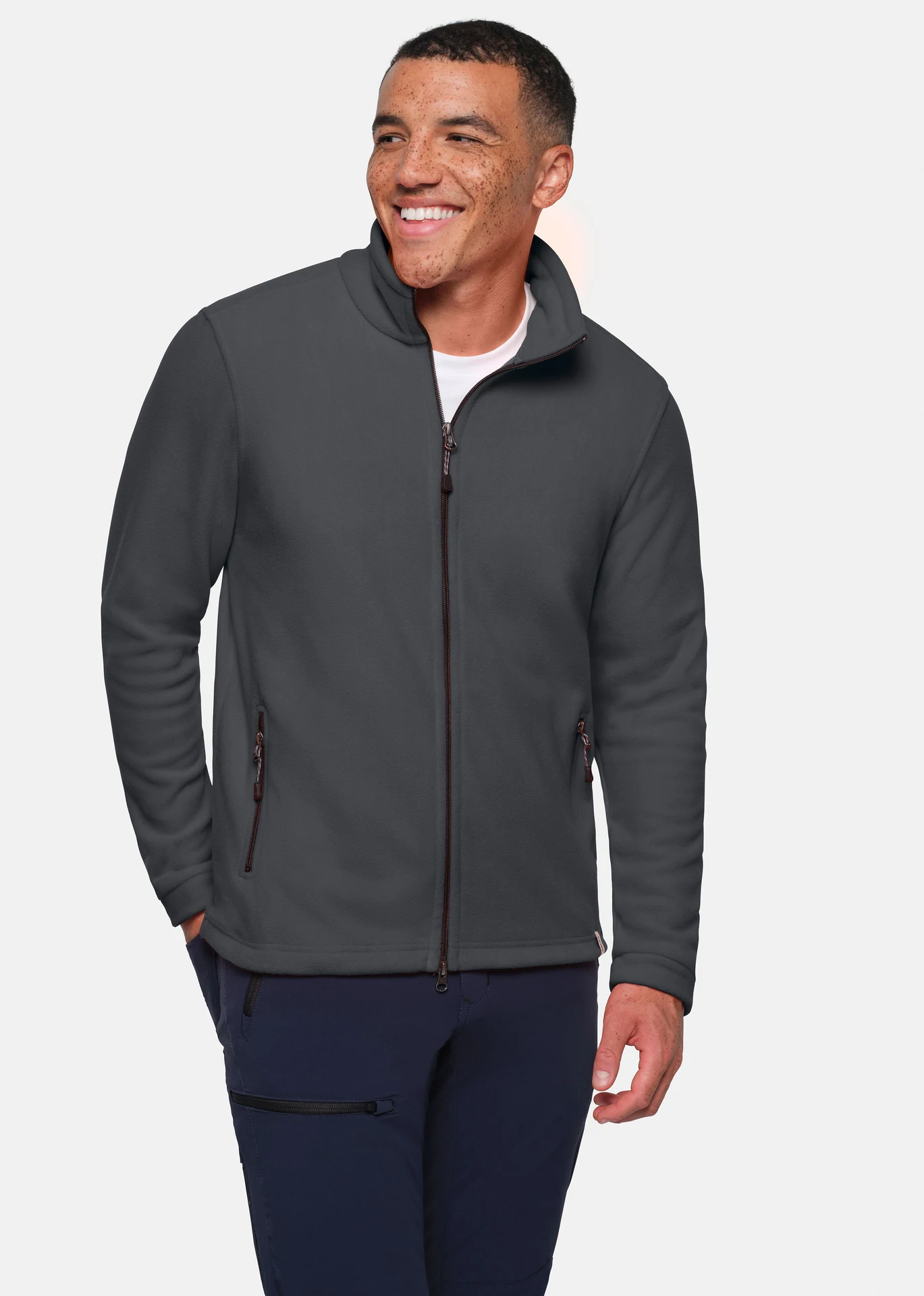 hakro-846-fleecejacke-eco-anthrazit-model-0 HAKRO Fleecejacke 846 ECO