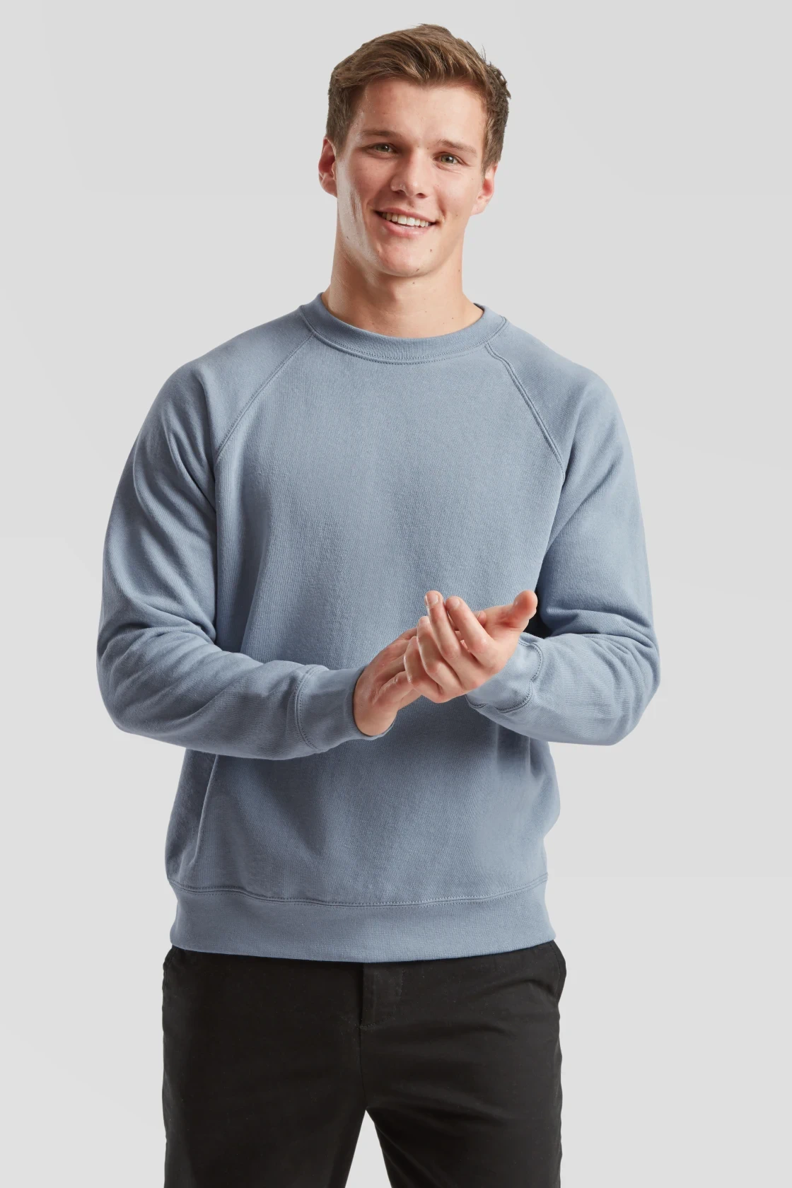 Crew Neck Fruit Of The Loom Pullover Grau Fruit Of The Loom