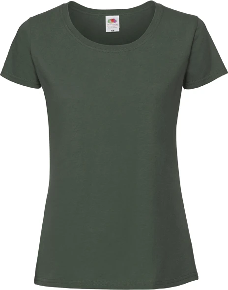fruit-of-the-loom-61-424-0-ladies-iconic-195-t-shirt-bottlegreen-4 F.O.L. Ringspun Premium T Lady-fit