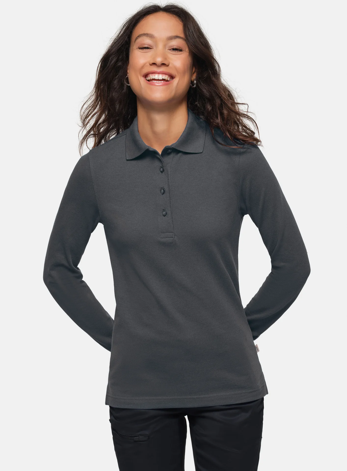 HAKRO Women-Longsleeve-Poloshirt 215 Mikralinar®