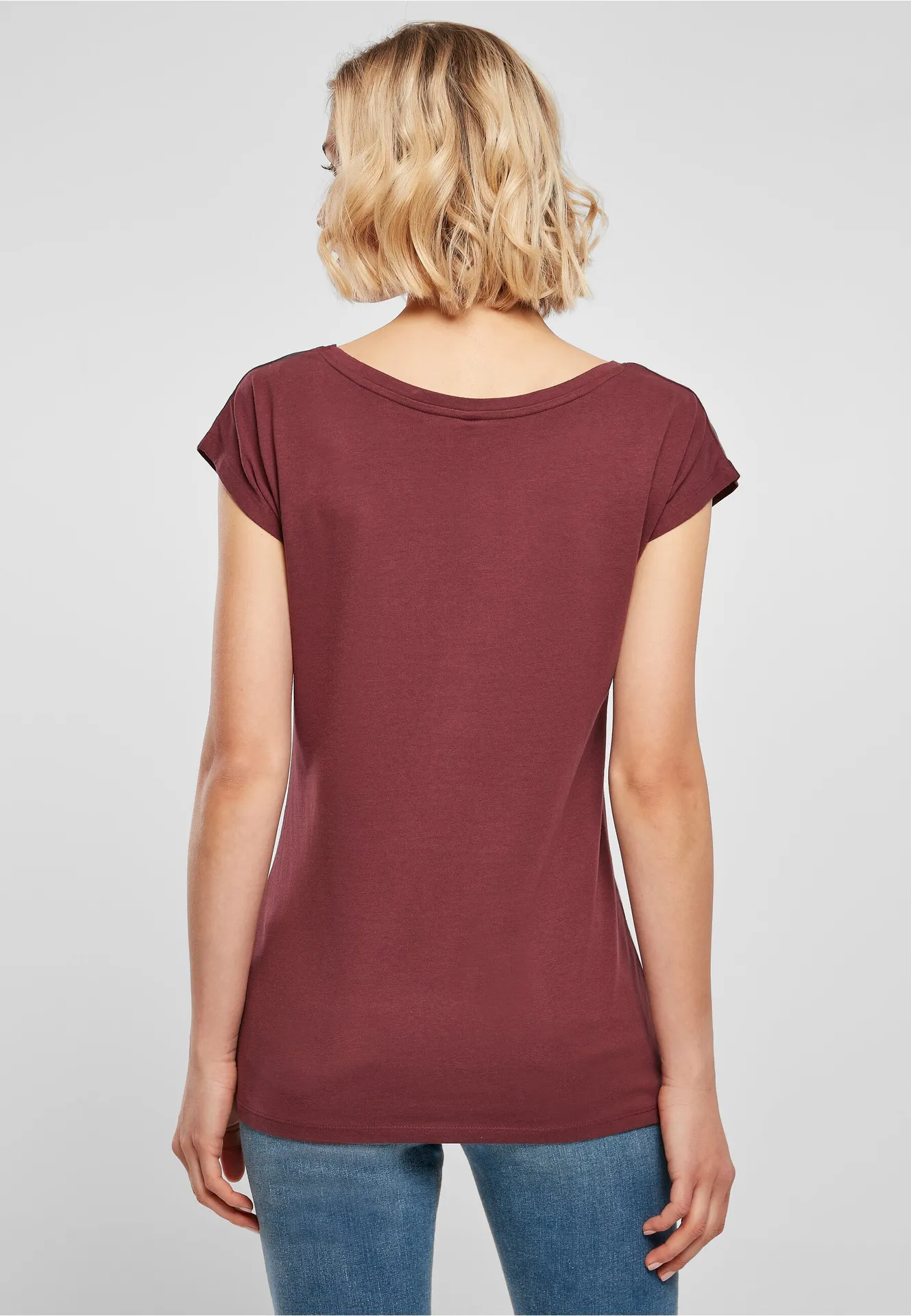 Build Your Brand Ladies Wide Neck Tee