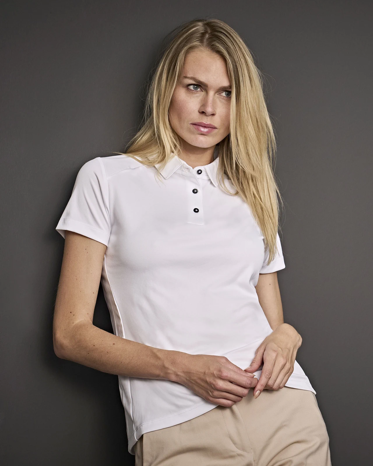 tee-jays-7201-womens-luxury-sport-poloshirt-white-model-0 Tee Jays Women's Luxury Sport Polo