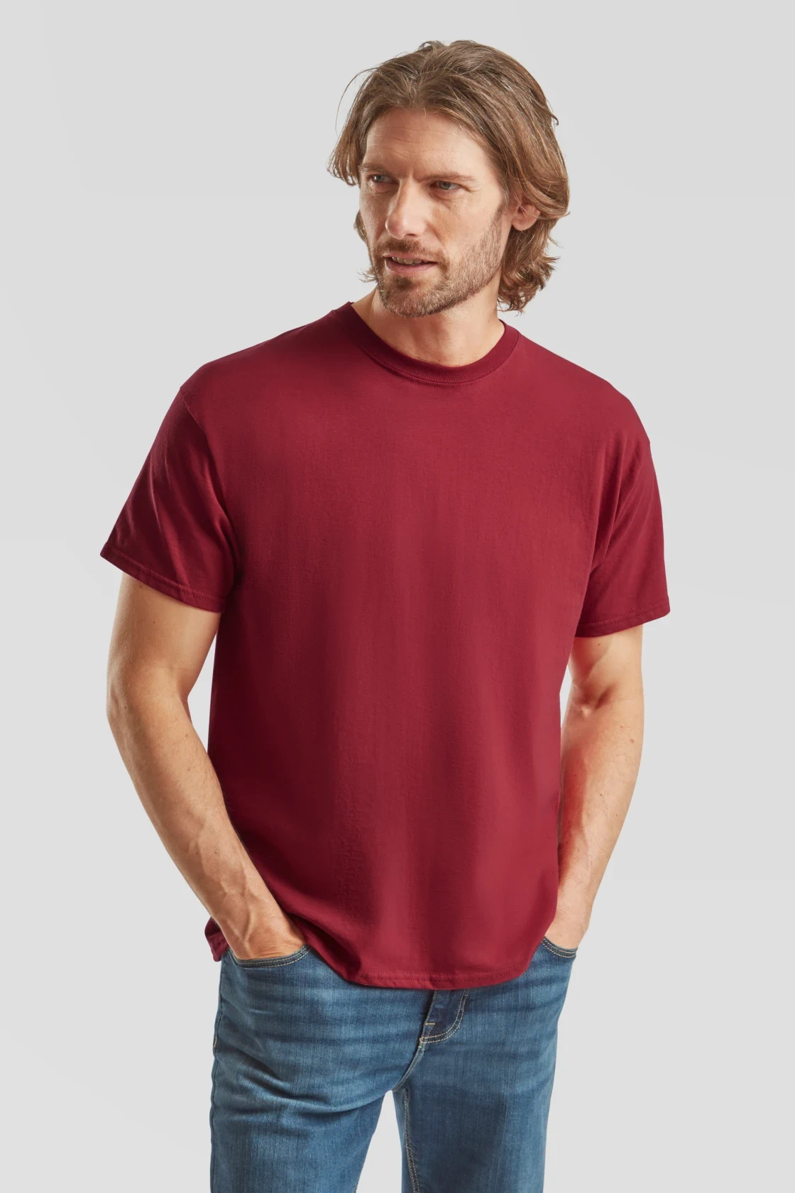 fruit-of-the-loom-61-082-0-original-t-shirt-brickred-model-0 F.O.L. Original T