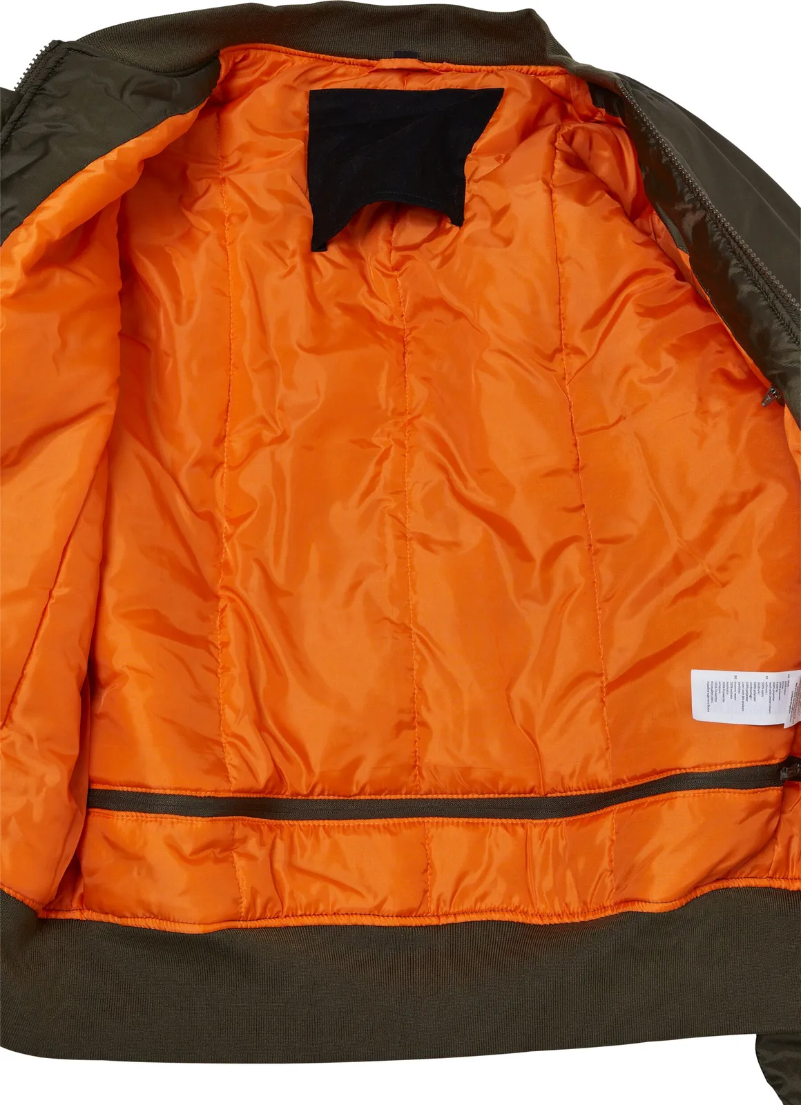 BYB-BY157-collar-bomber-jacket-darkolive-detail-9 Build Your Brand Collar Bomber Jacket