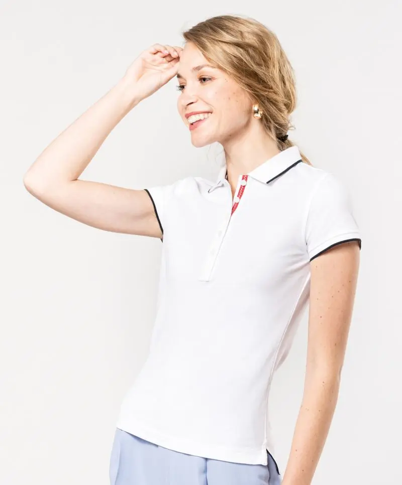 Kariban Damen Kontrast Piqué Polo Kariban Damen Kontrast Piqué Polo
