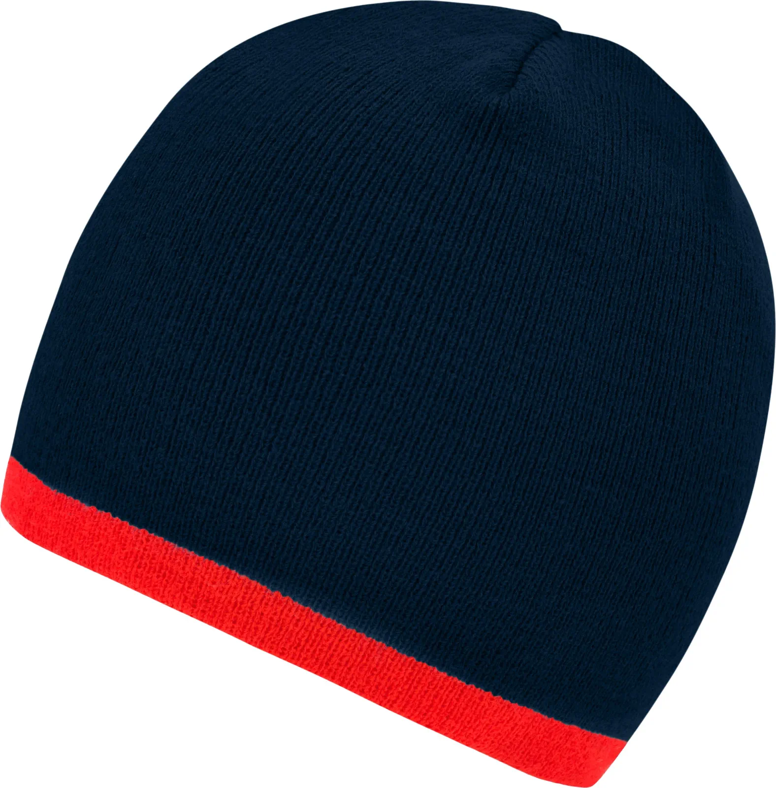 daiber-mb7584-beanie-with-contrasting-border-navy-red-left-4 myrtle beach Beanie with Contrasting Border