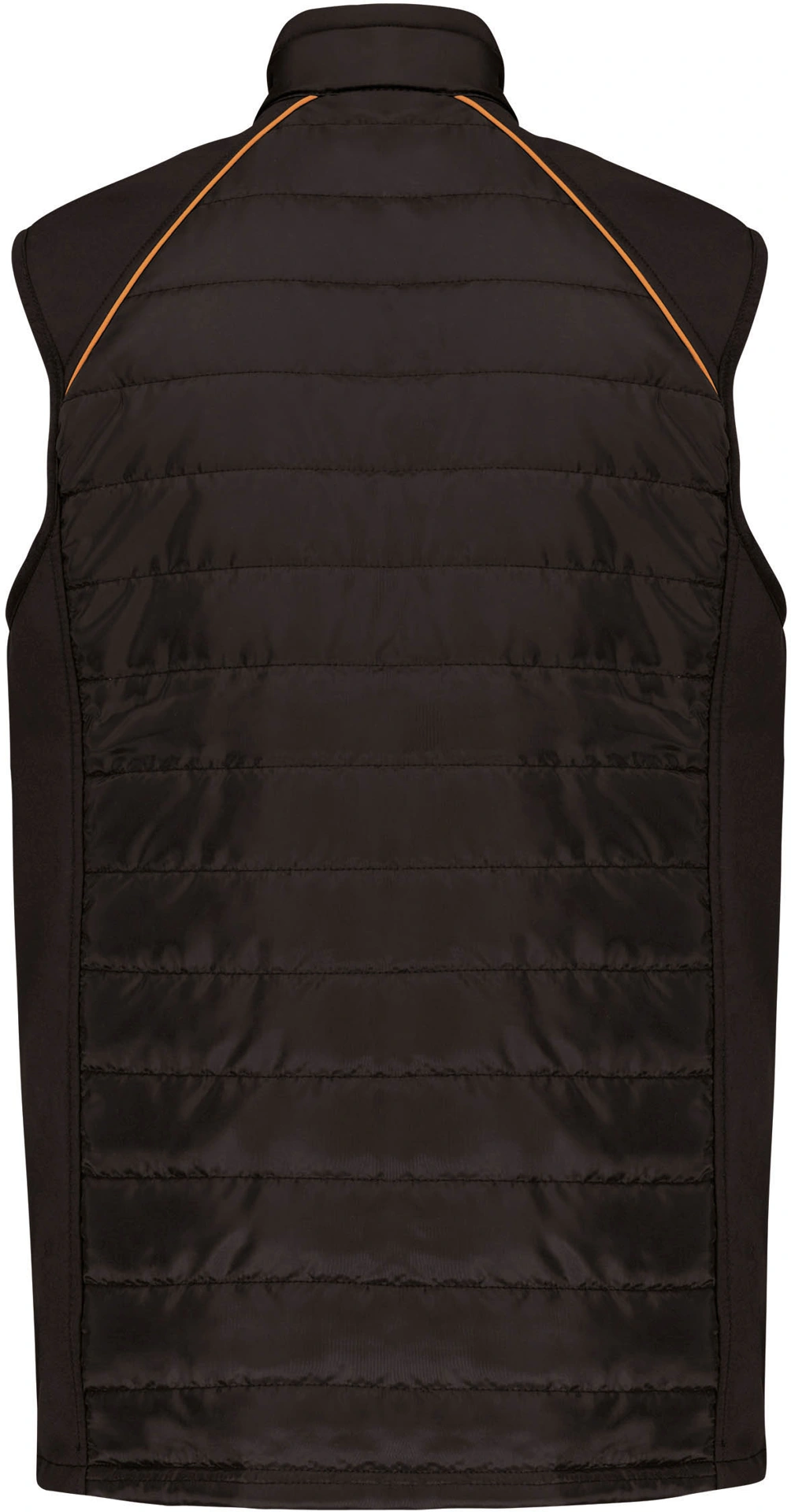 kariban-WK606-workwear-hybrid-bodywarmer-day-to-day-black-orange-back-6 Kariban Unisex Workwear Hybrid Bodywarmer "Day-to-Day"