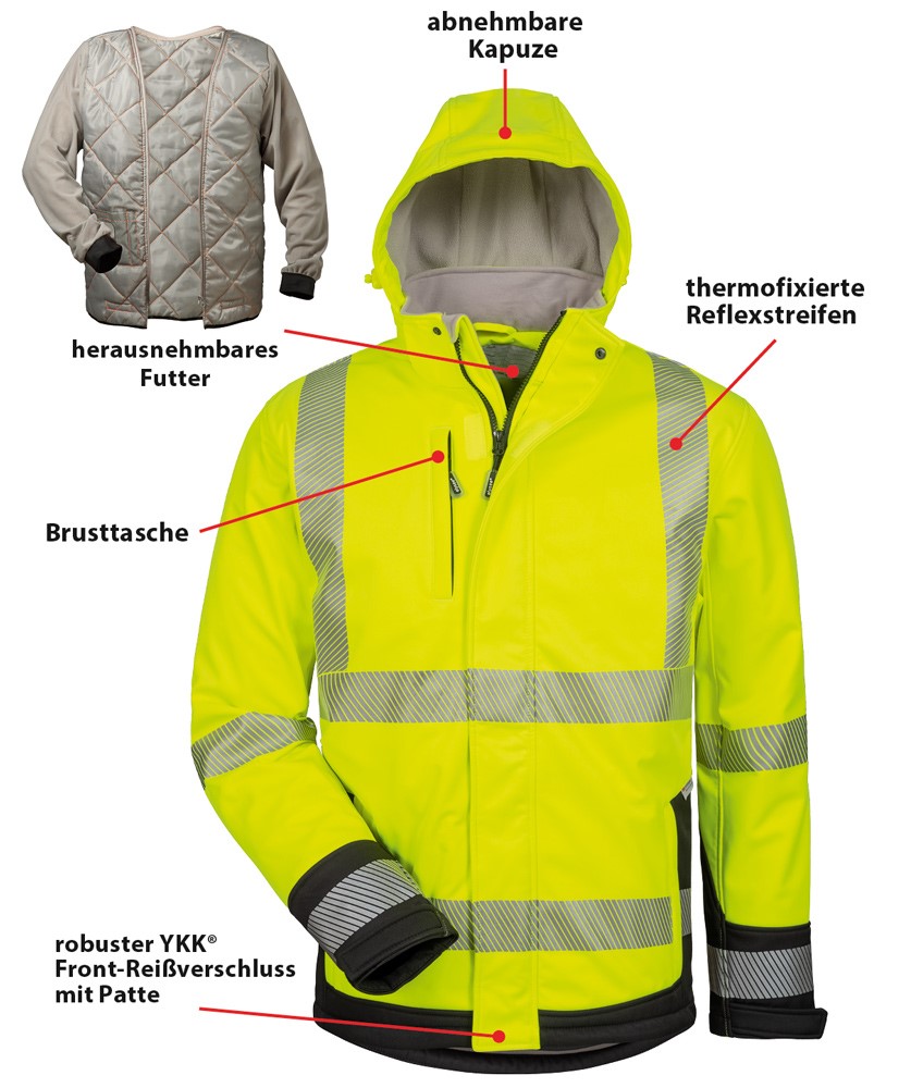 elysee Warnschutz Wintersoftshelljacke MELVIN elysee Warnschutz Wintersoftshelljacke MELVIN