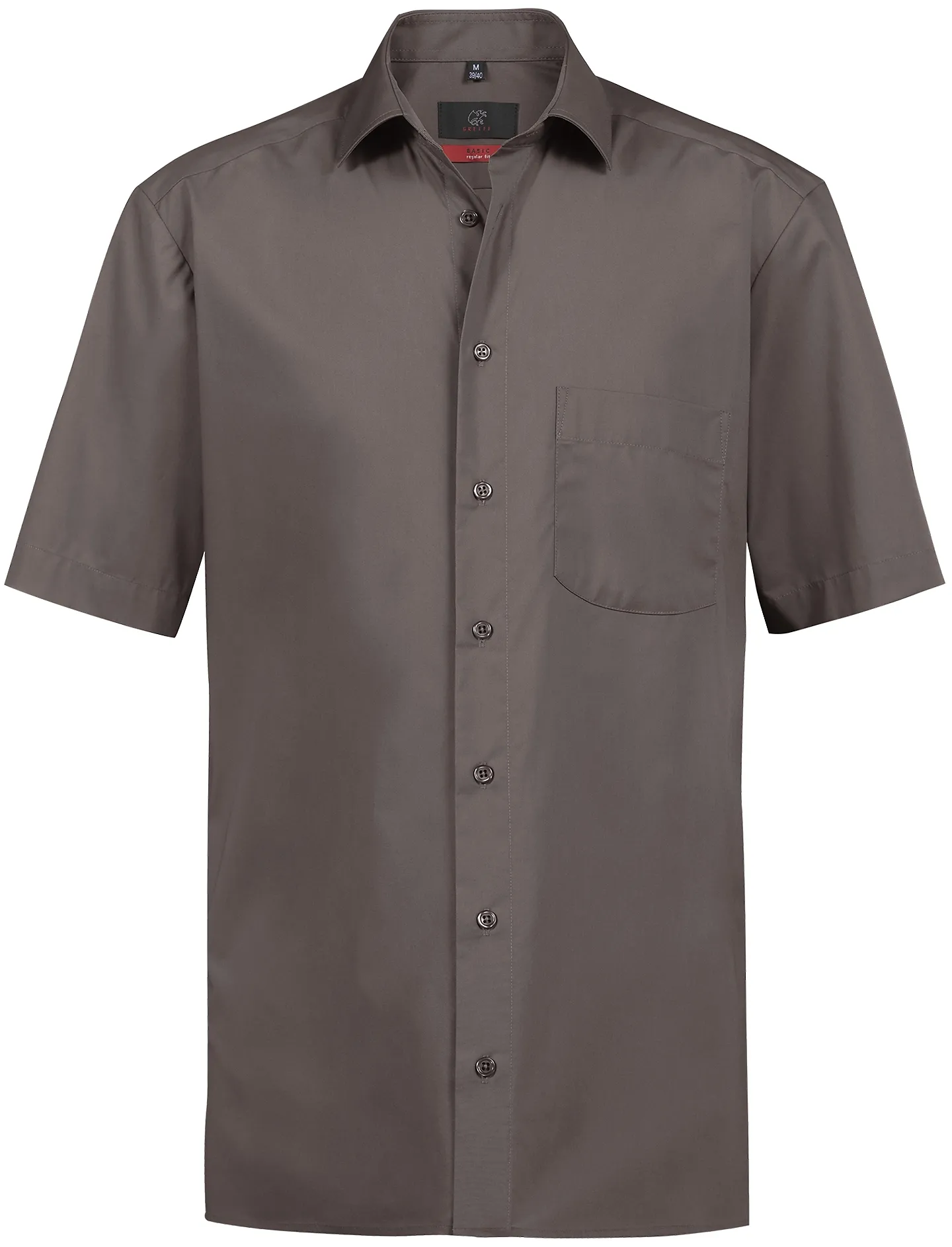greiff-6666-herren-hemd-12-rf-basic_1120_taupe-front-2 GREIFF Herren Hemd kurzarm BASIC Regular Fit