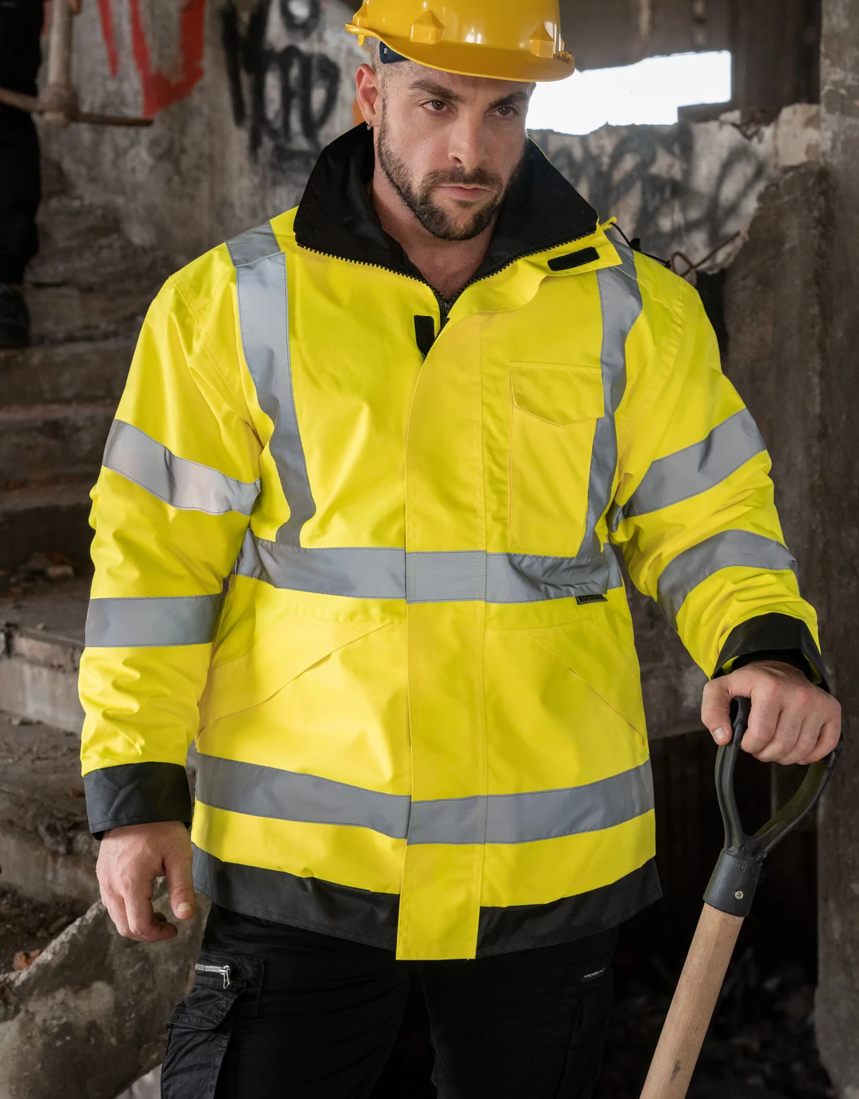 Arbeitskleidung Regenjacke Bauarbeiter Korntex Rain-Jacket