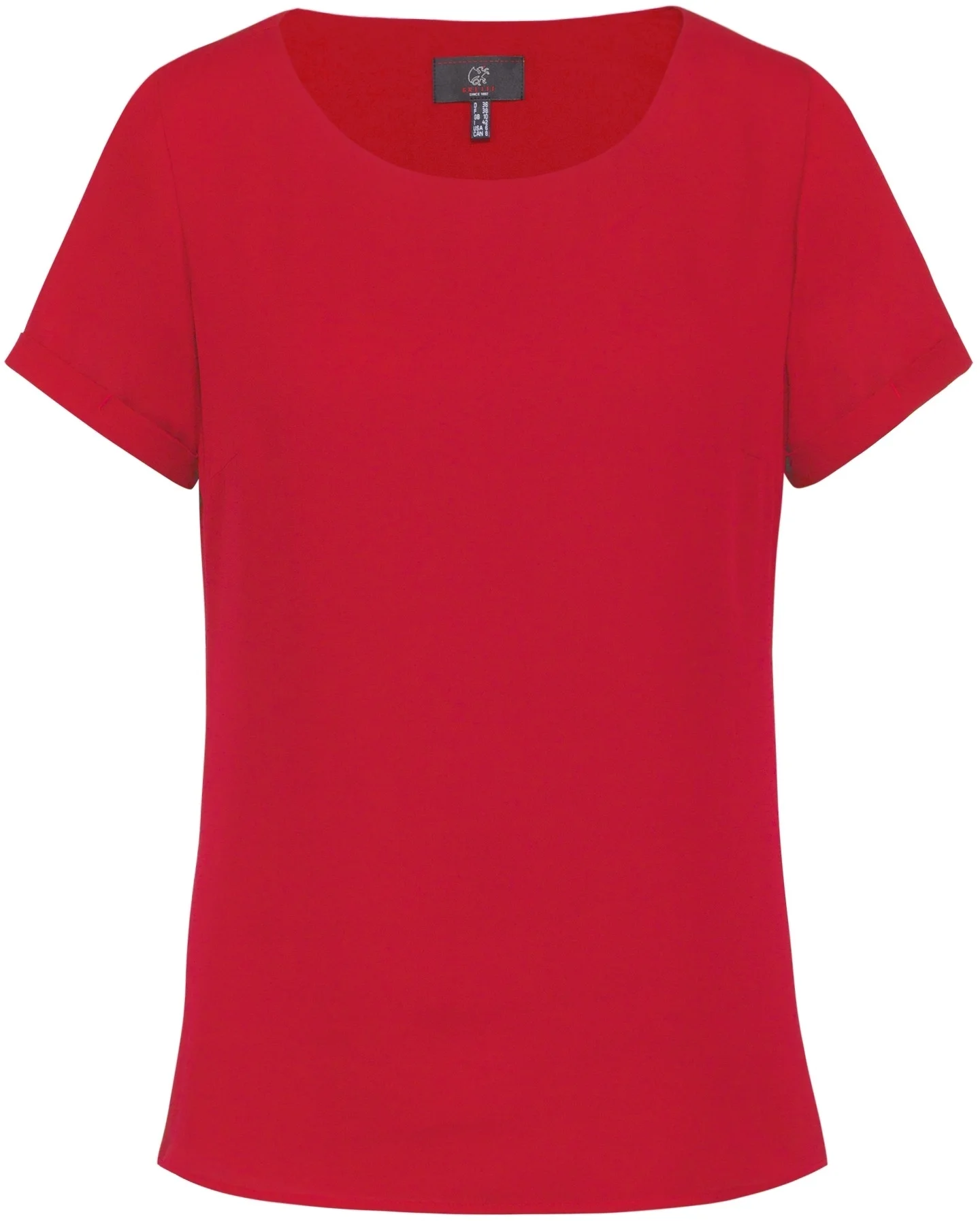 greiff-6577-chiffon-bluse-14-rf_1446_rot-front-2 GREIFF Chiffon-Bluse kurzarm Regular Fit