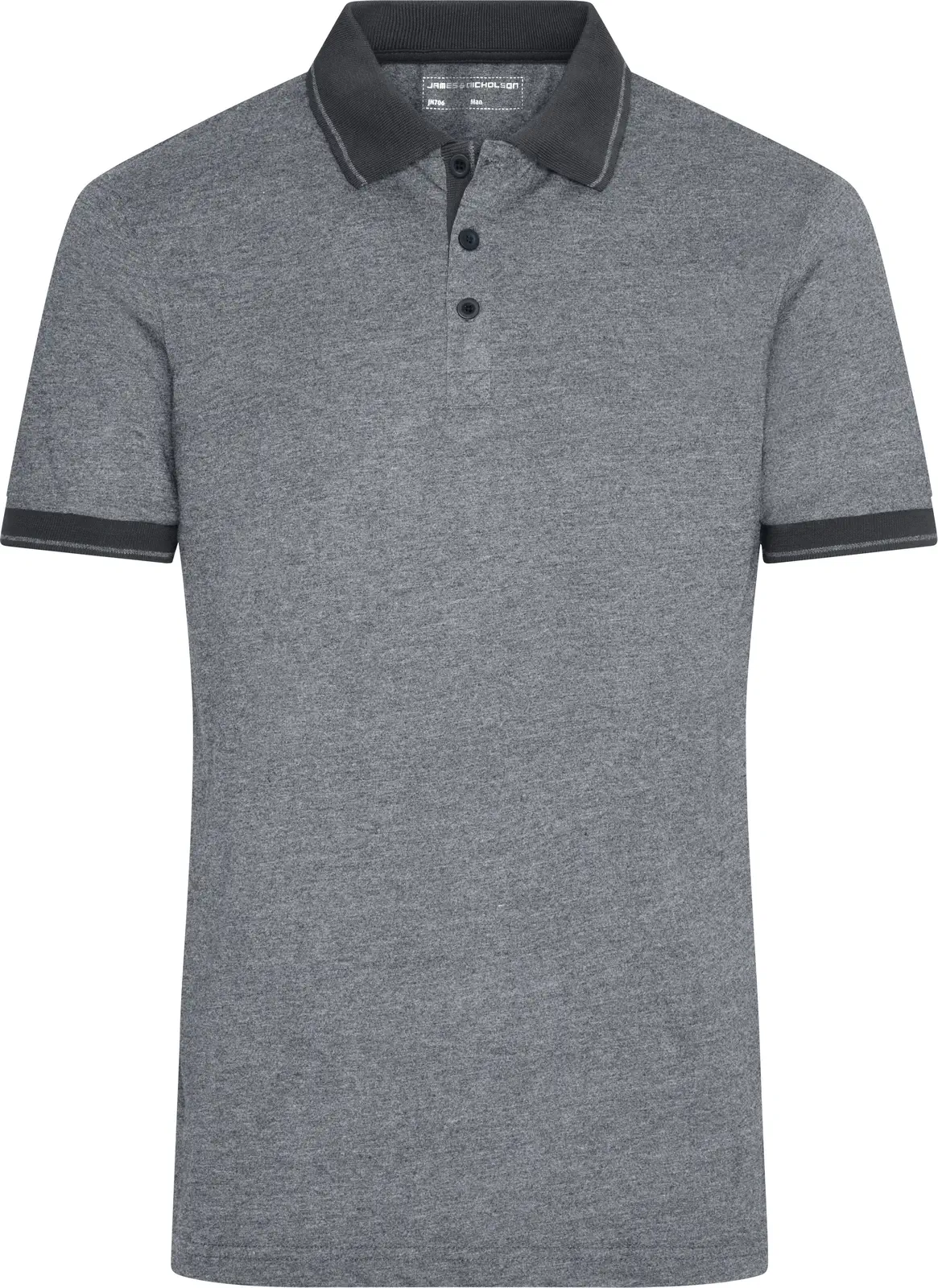 James & Nicholson Mens Jersey Heather Polo