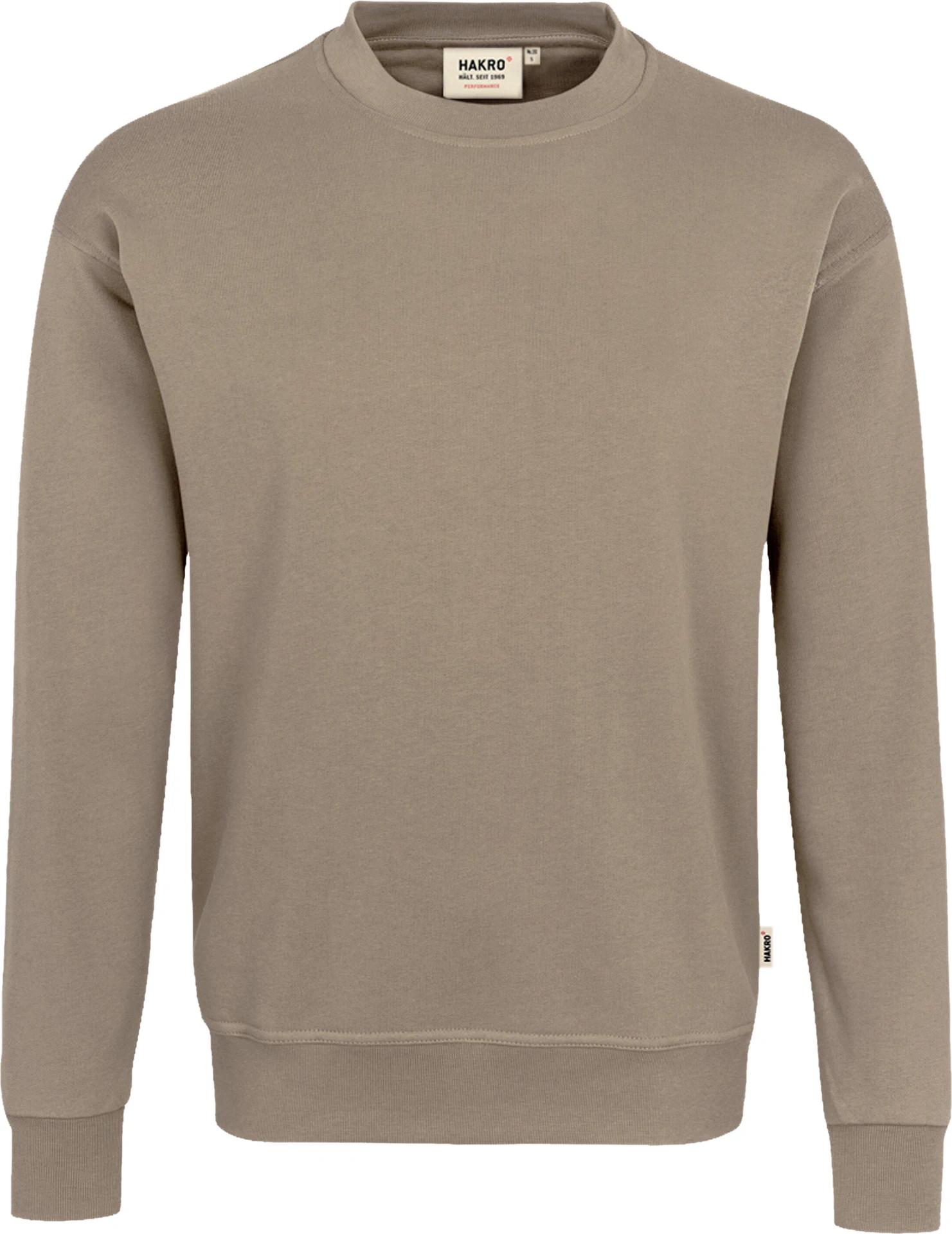 hakro-475-sweatshirt-mikralinar-khaki-front-1 HAKRO Sweatshirt 475 Mikralinar®