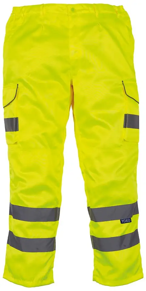 YOKO High Visibility Cargo Trousers with Knee Pad Pockets