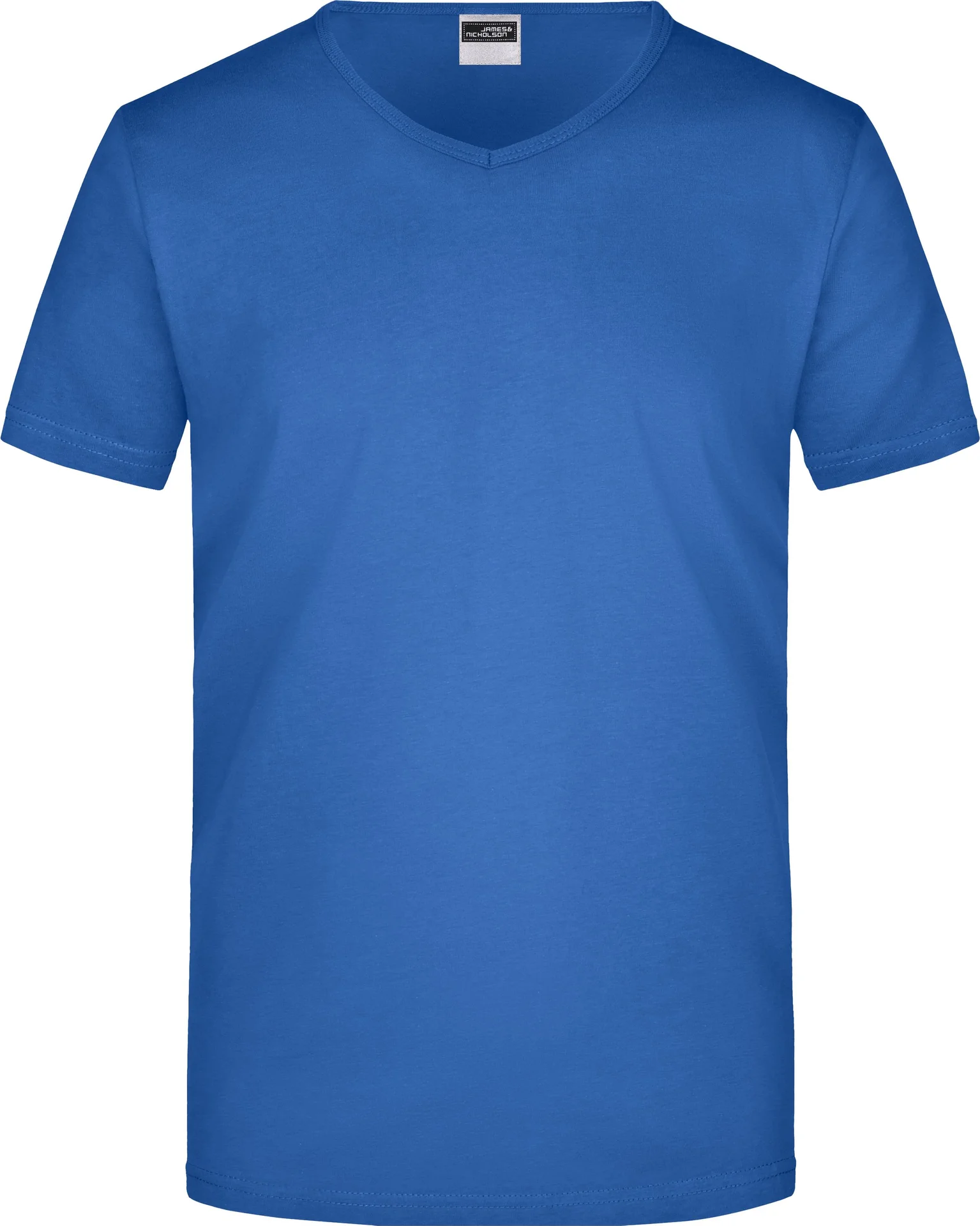 jn912-mens-slim-fit-v-t-shirt-royal-front-3 James & Nicholson Men's Slim Fit V-T