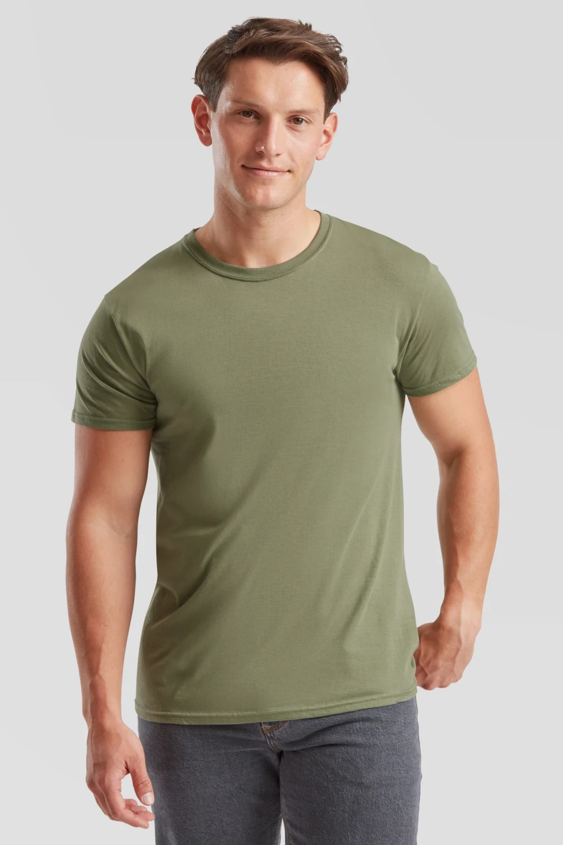fruit-of-the-loom-61-430-0-iconic-150-t-shirt-classicolive-model-0 F.O.L. Iconic T