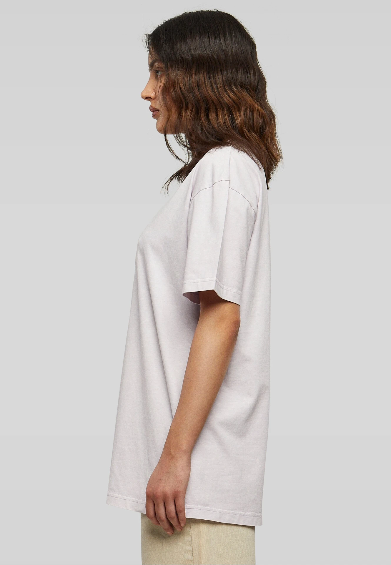 Build Your Brand Ladies Oversized Acid Wash Tee