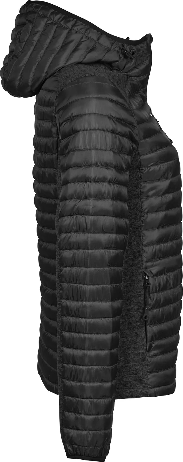 tee-jays-9611-womens-hooded-outdoor-crossover-jacket-black-blackmelange-right-4 Tee Jays Ladies` Hooded Outdoor Crossover Jacket