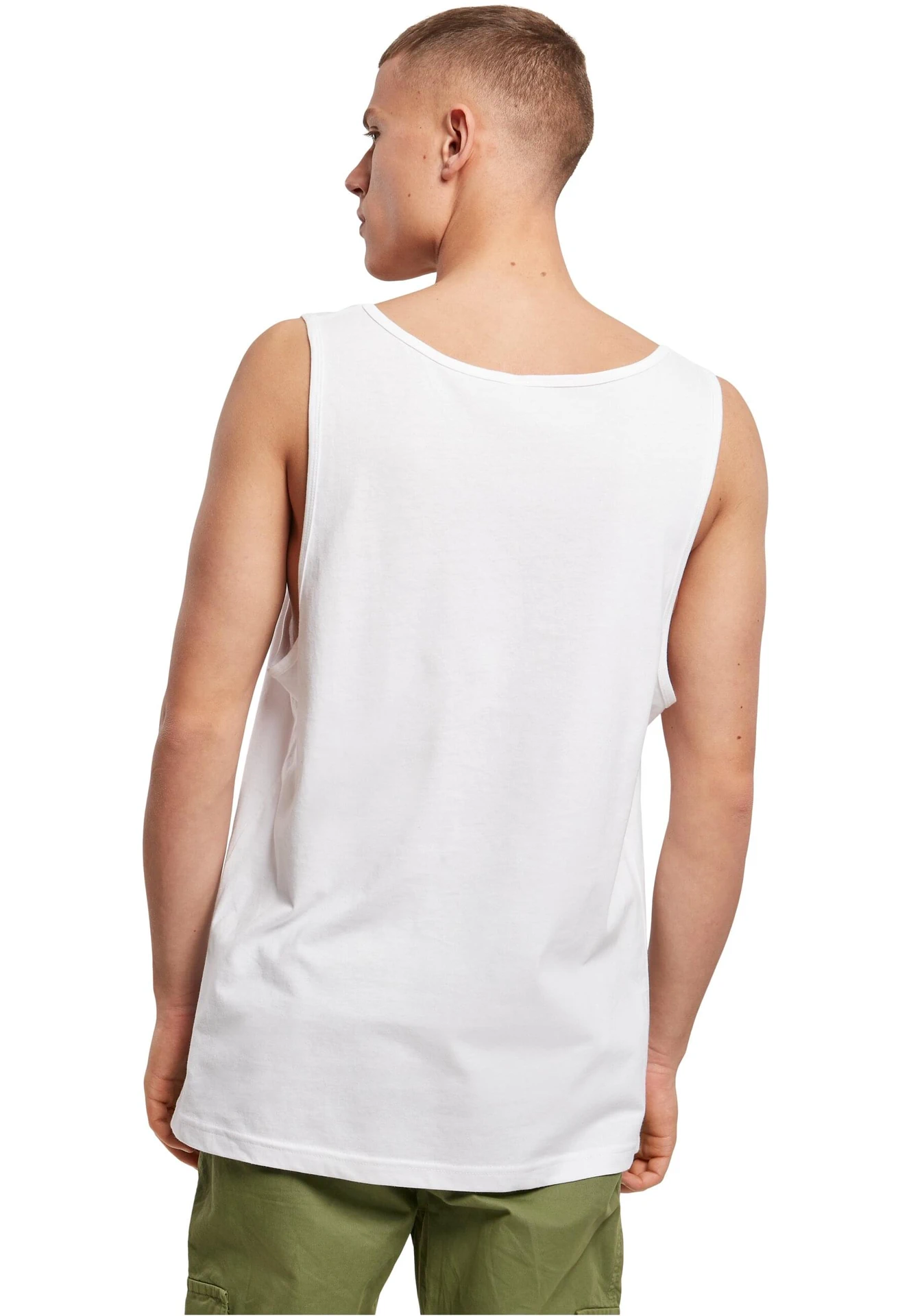 BYB-BY003-jersey-big-tank-white-model-2 Build Your Brand Jersey Big Tank