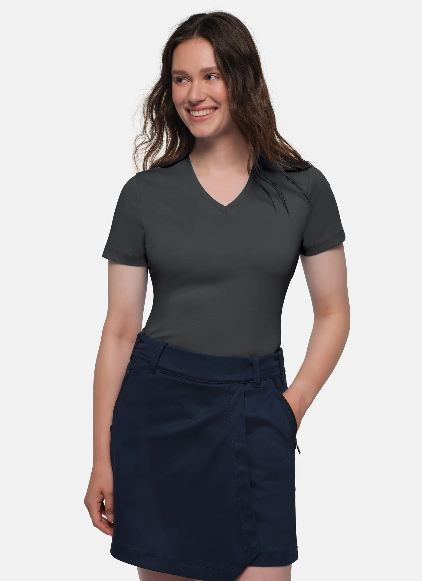 HAKRO Damen-V-Shirt 169 Cotton-Tec
