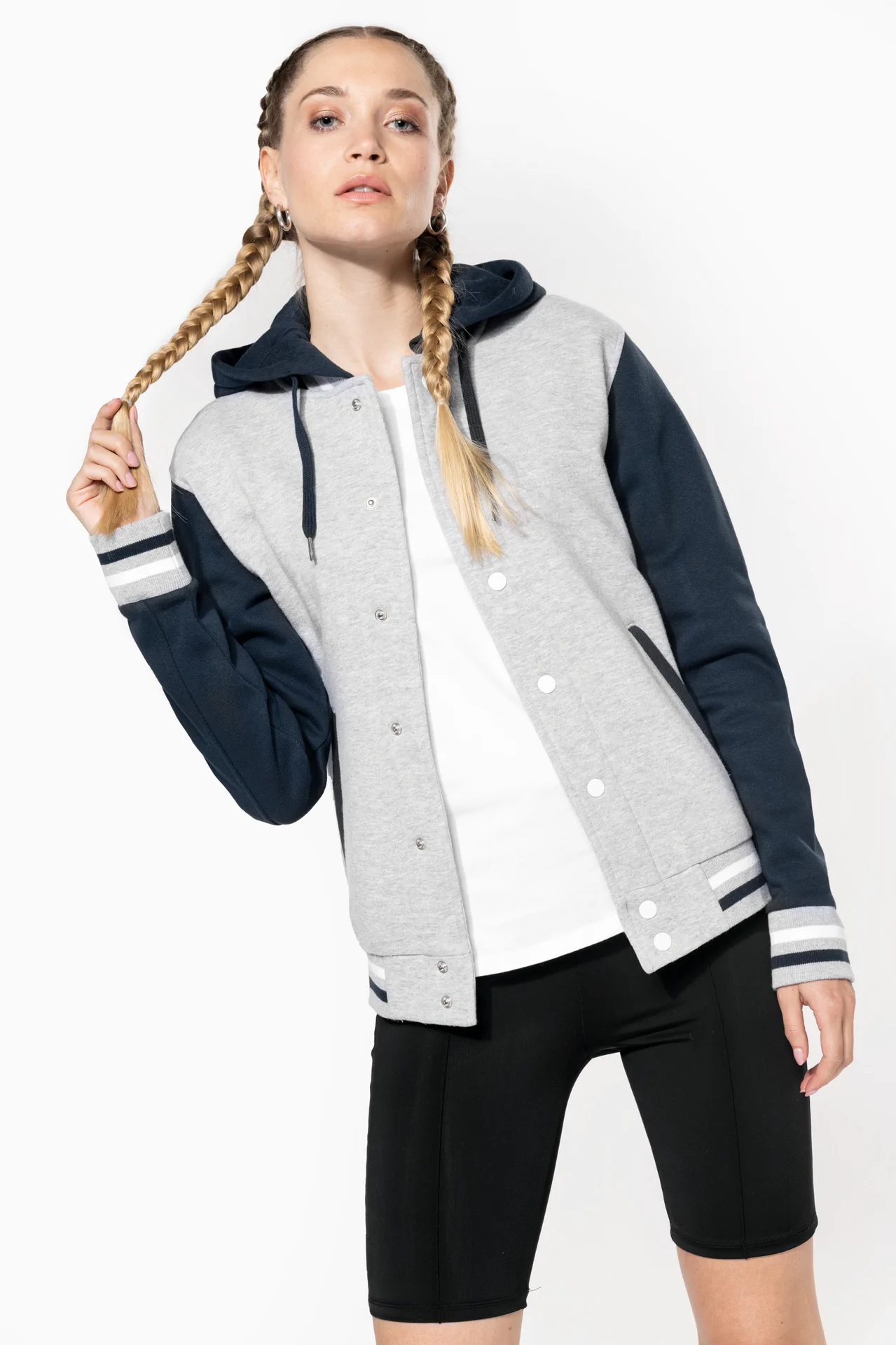 Kariban Unisex Kapuzen College Jacke "Teddy"