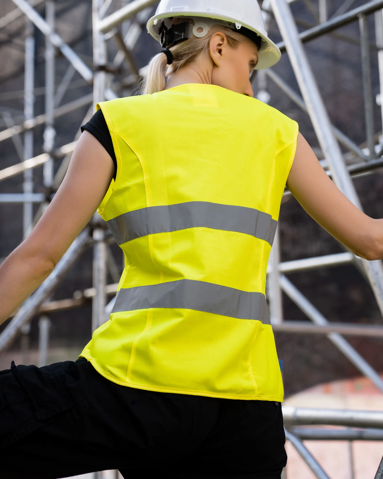 korntex-kxf-ladies-fit-hi-vis-safety-vest-frankfurt-signalyellow-model-1 Korntex Ladies Fit Hi-Vis Safety Vest Frankfurt