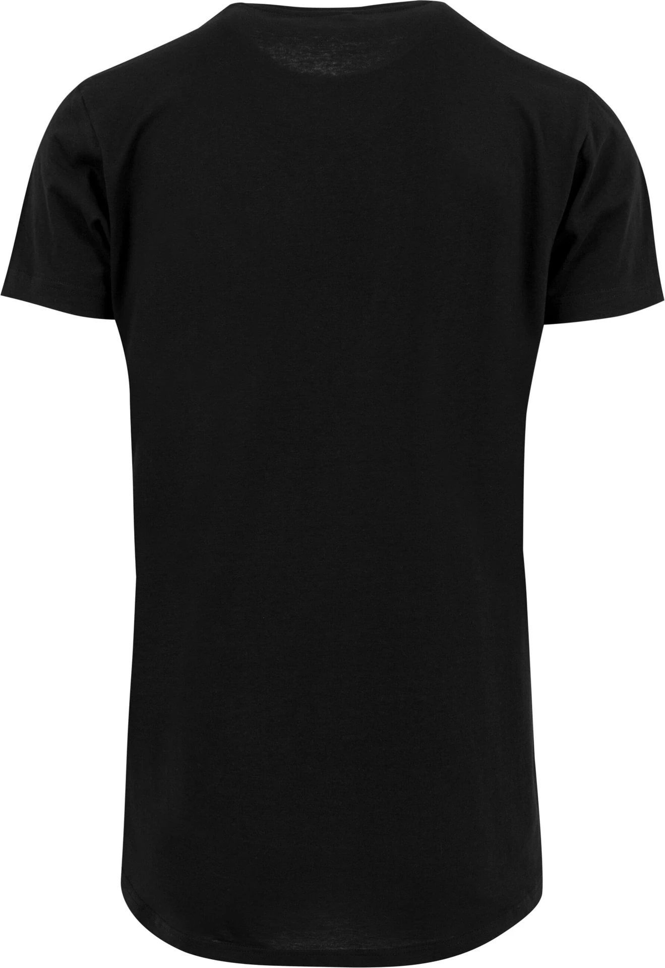 BYB-BY028-shaped-long-t-shirt-black-back-7 Build Your Brand Shaped Long Tee