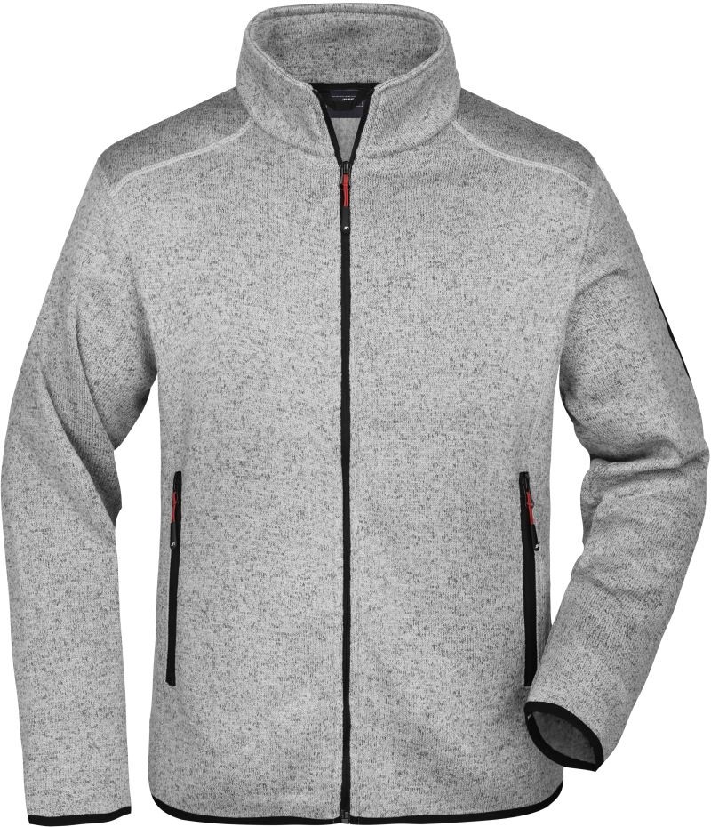 James & Nicholson Men`s Knitted Fleece Jacket James & Nicholson Men`s Knitted Fleece Jacket