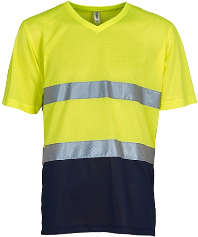YOKO Hi Vis Top Cool Super Light V-Neck T-Shirt
