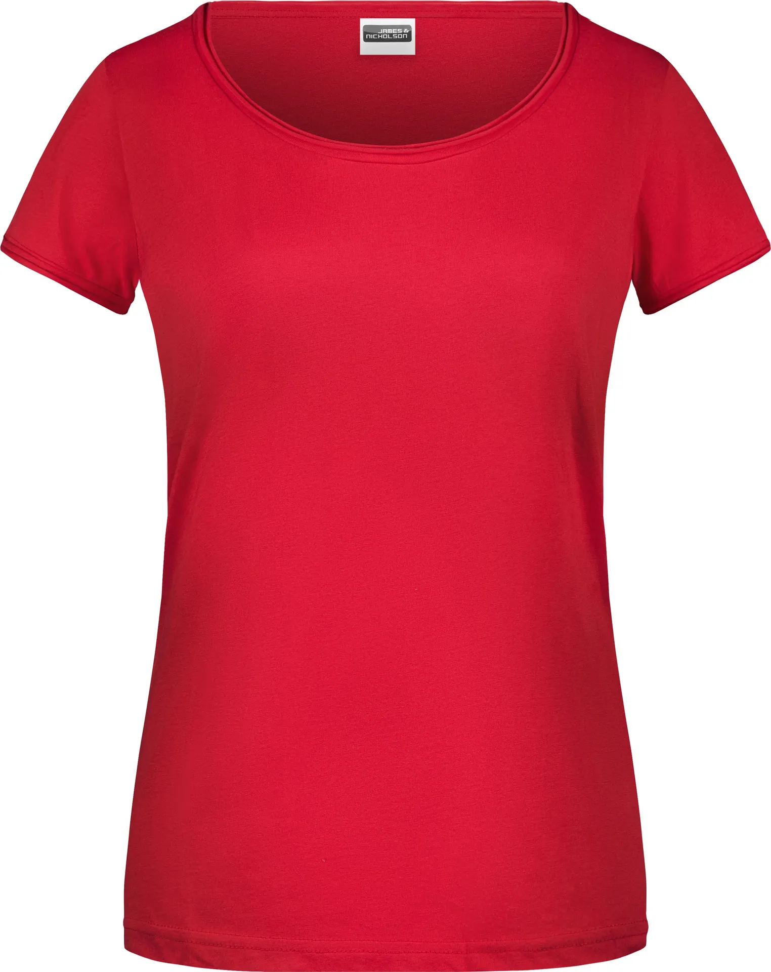 JN8001-ladies-t-shirt-red-front-3 James & Nicholson Ladies-T