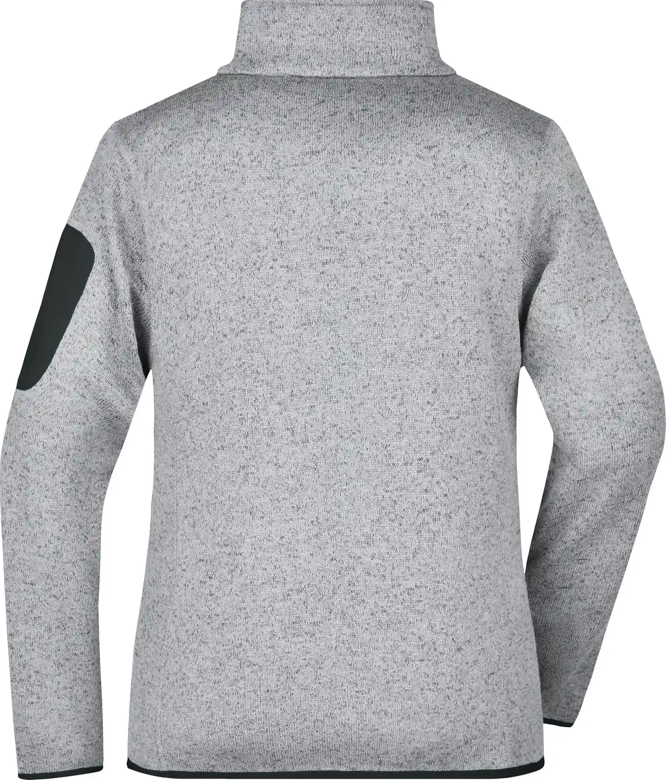 jn761-ladies-knitted-fleece-jacket-lightgreymelange-red-back-5 James & Nicholson Ladies Knitted Fleece Jacket