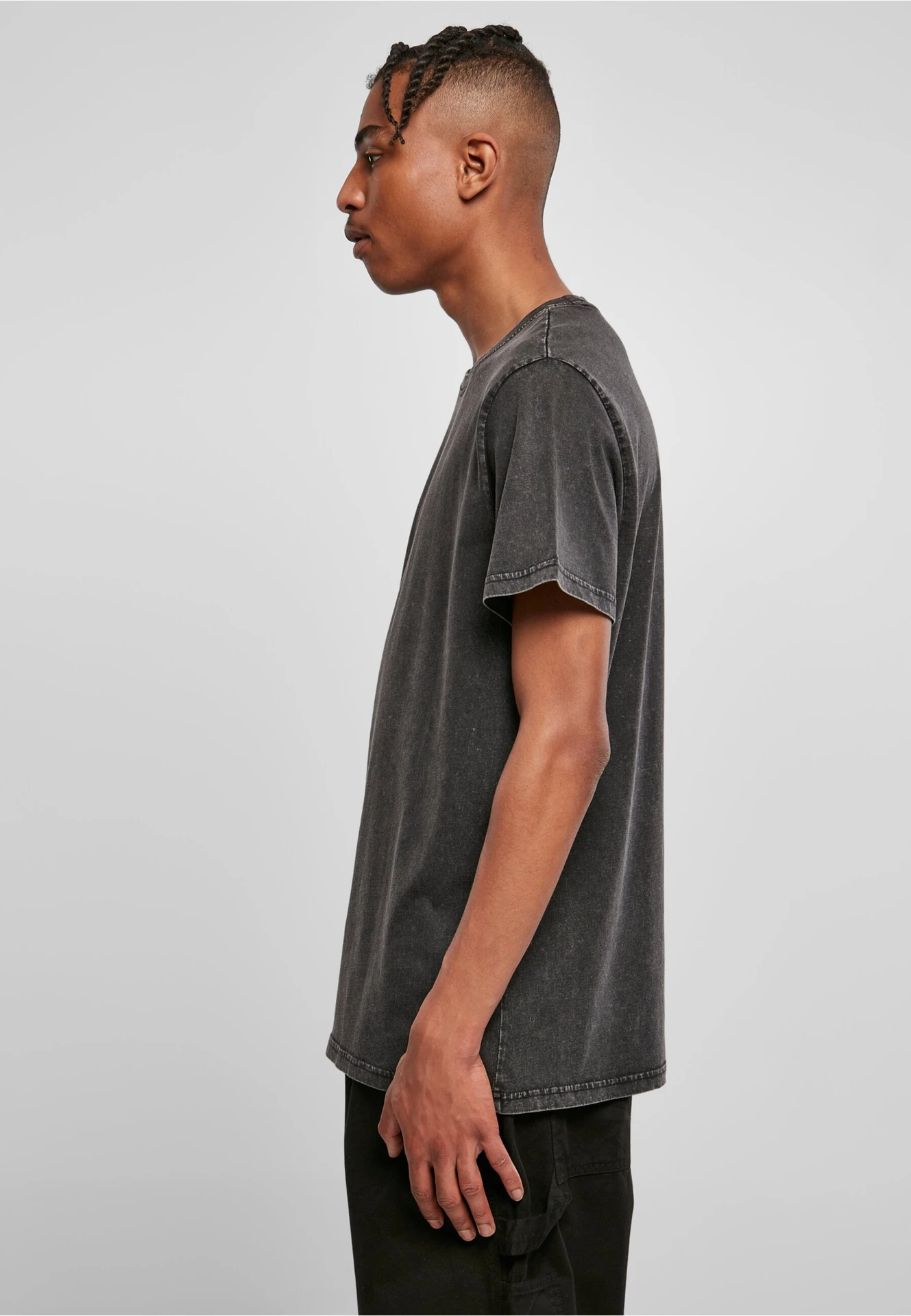 Build Your Brand Acid Washed Round Neck Tee