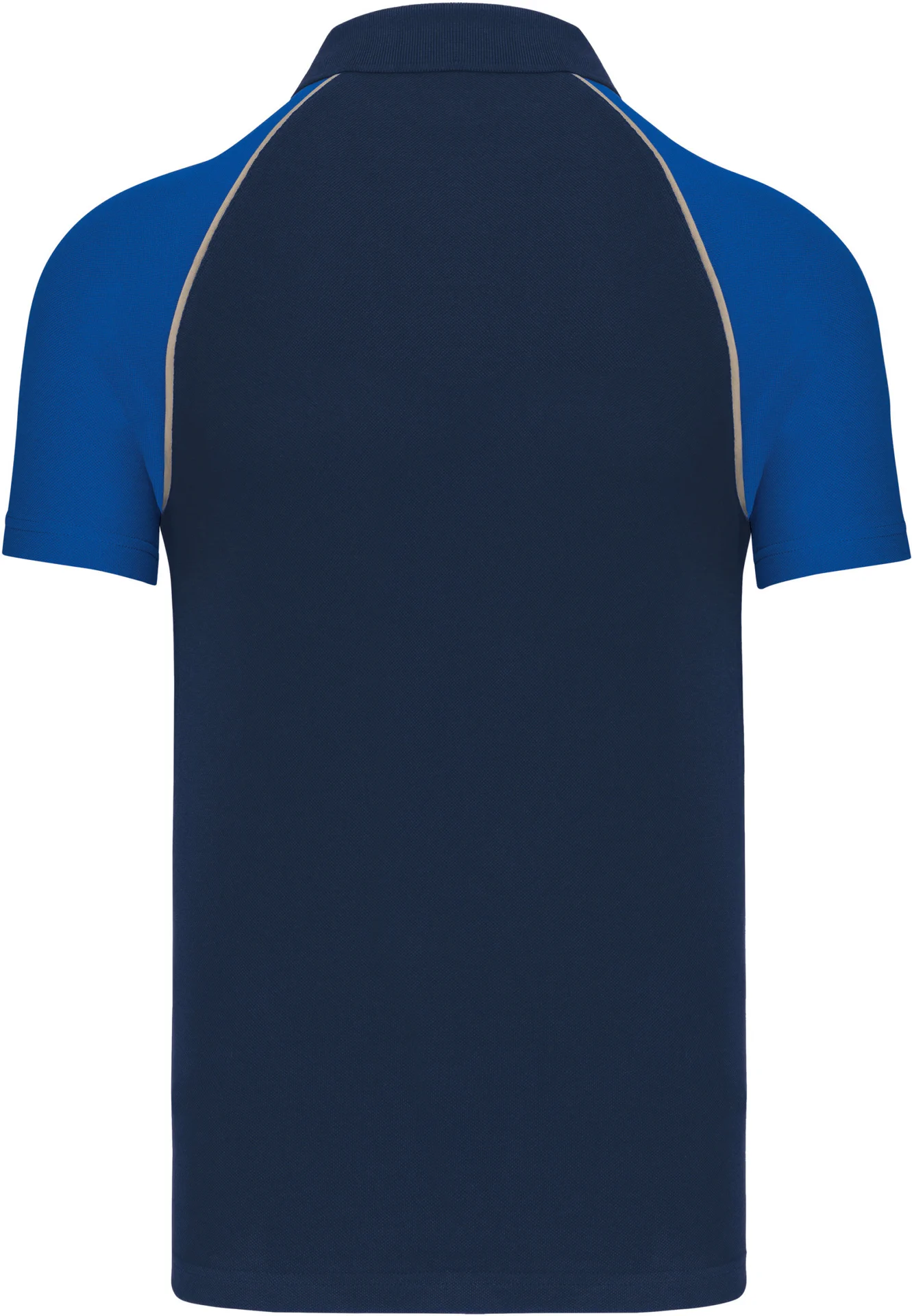 kariban-K226-baseball-pique-polo-navy-lightgrey-royalblue-back-6 Kariban Baseball Piqué Polo Shirt