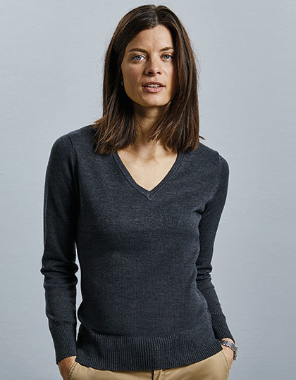 Russell Ladies V-Neck Knitted Jumper