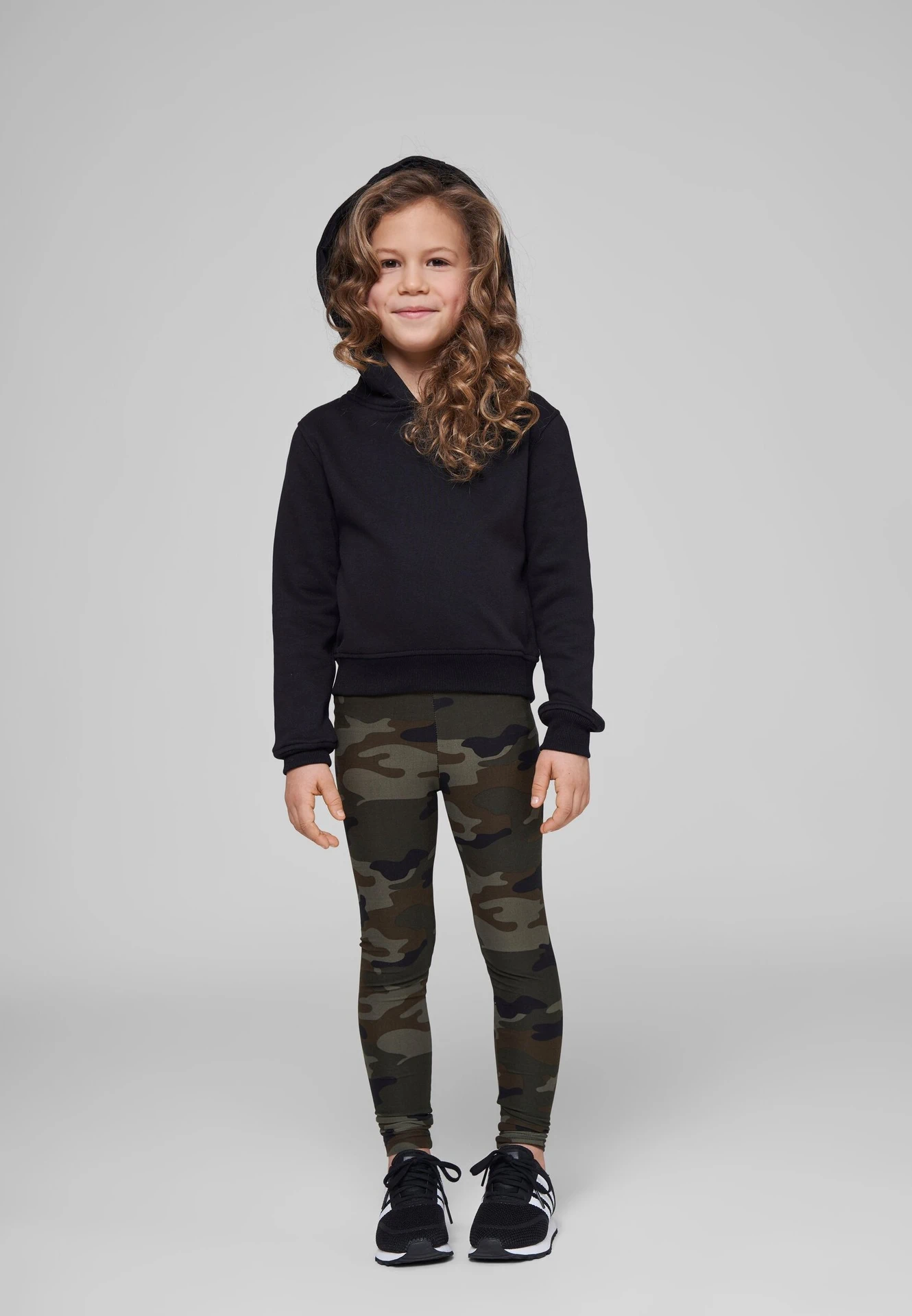 Build Your Brand Girls Cropped Sweat Hoody
