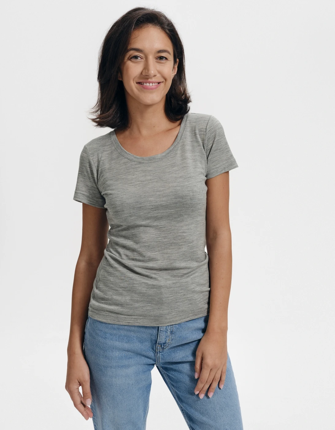 malfini-158-t-shirt-damen-merino-rise-dunkelgraumeliert-model-0 MALFINI T-Shirt Damen Merino Rise 158