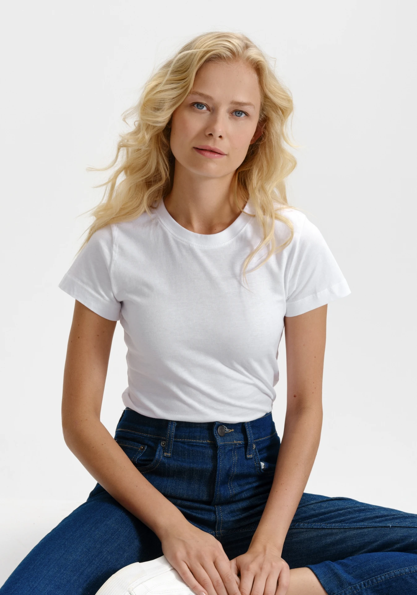 malfini-134-basic-t-shirt-damen-weiss-model-0 MALFINI T-Shirt Damen Basic 134