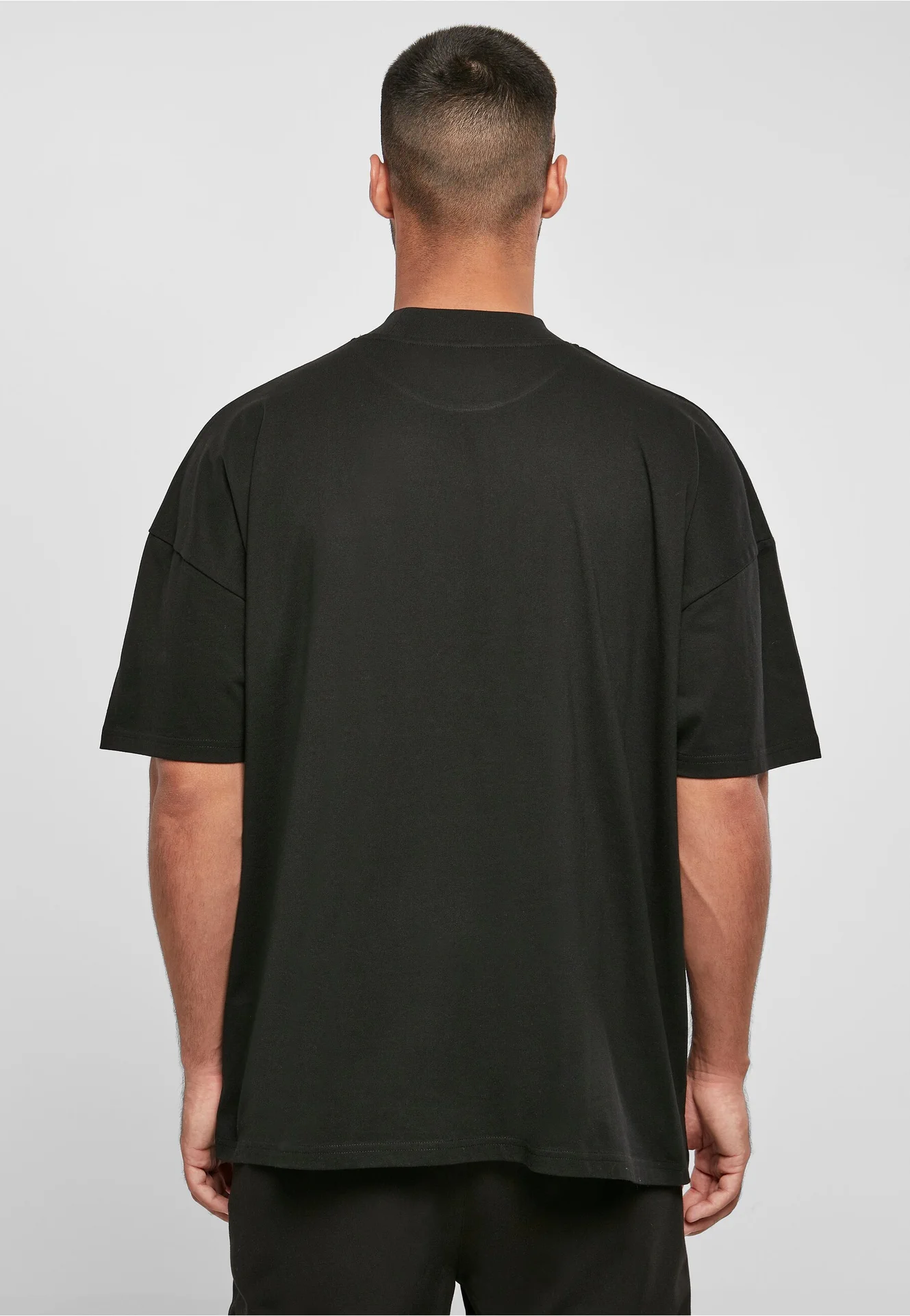 Build Your Brand Oversized Mock Neck Tee