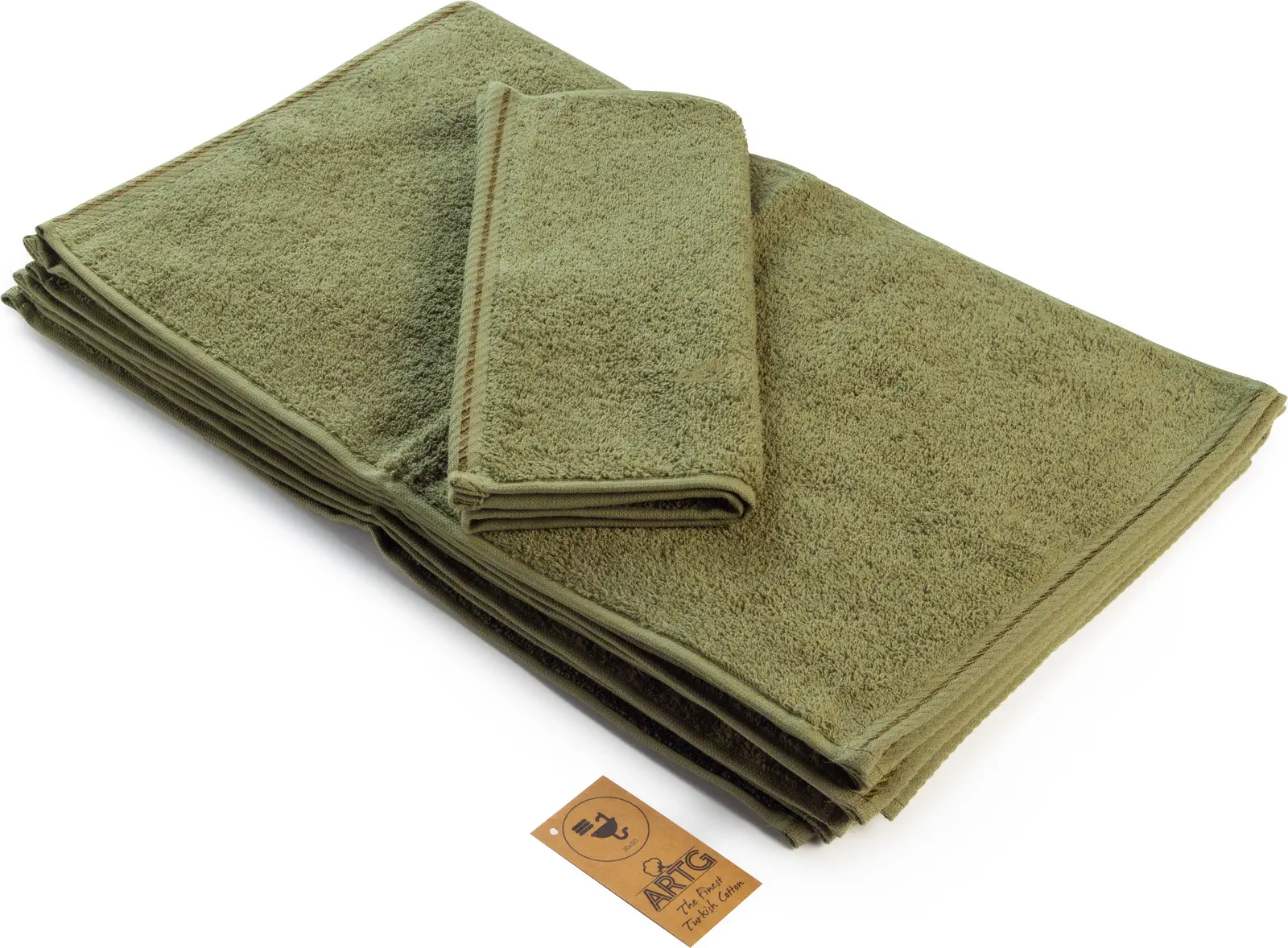 artg-ar034-guest-towel-armygreen-front-1 ARTG Guest Towel