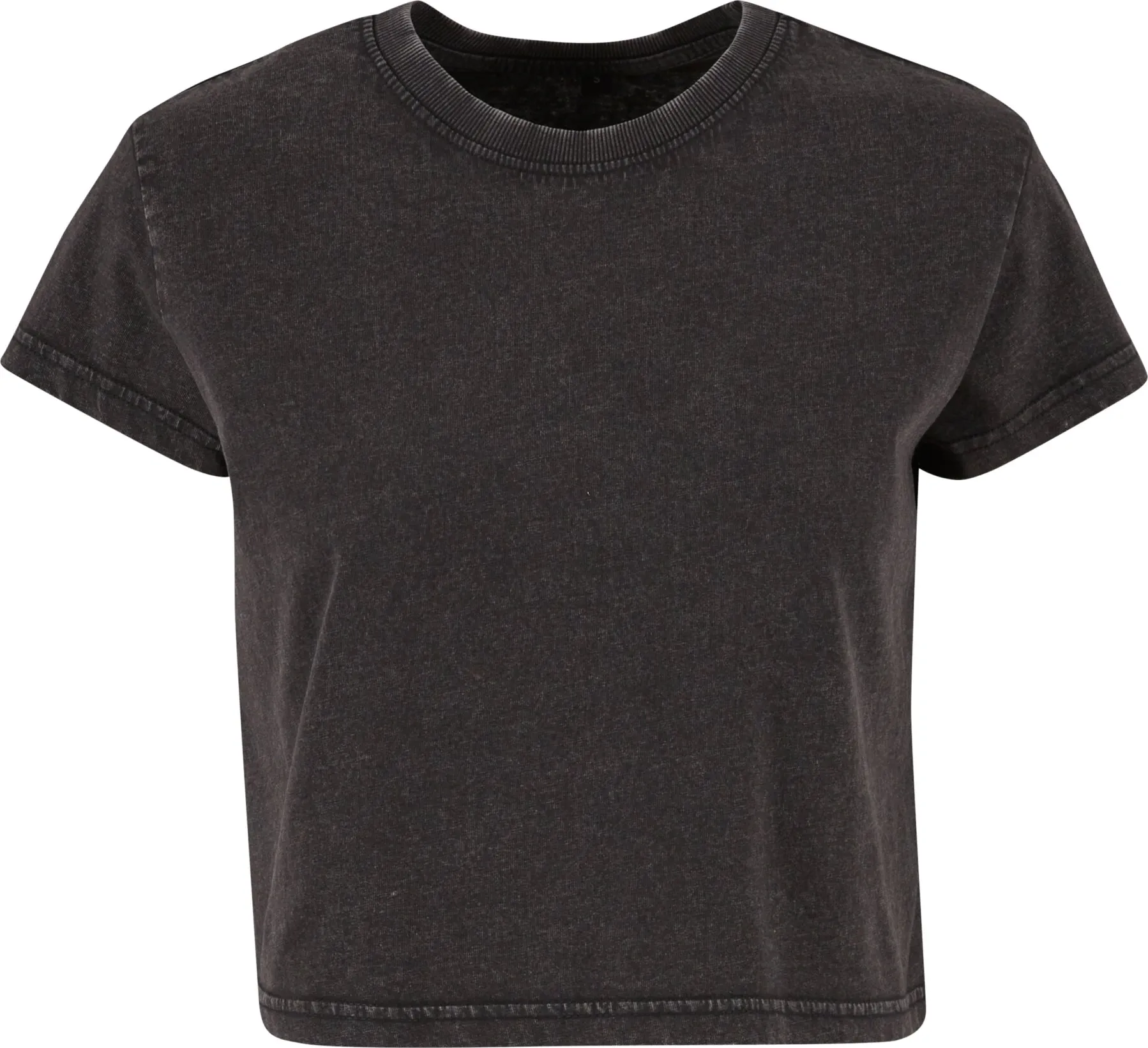 BYB-BY305-ladies-vintage-cropped-t-shirt-black-front-4 Build Your Brand Ladies Vintage Cropped Tee