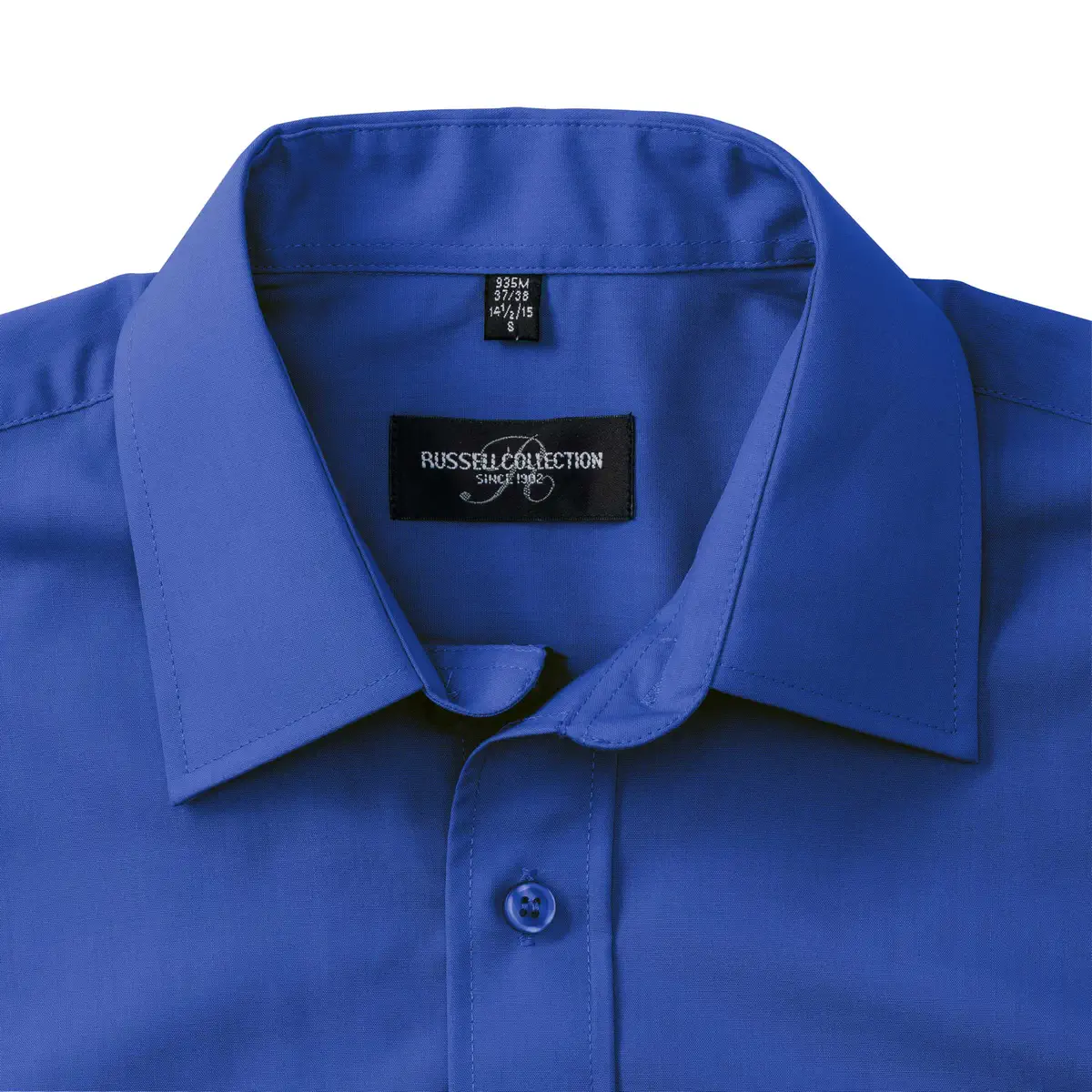 Russell Men's Short Sleeve Polycotton Easy Care Poplin Shirt