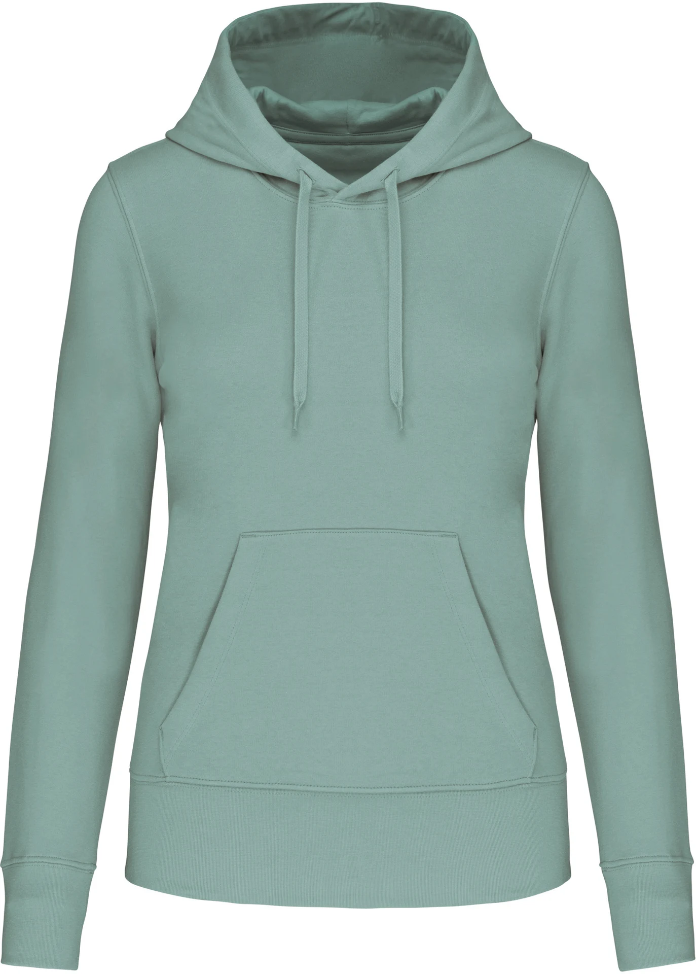 kariban-K4028-umweltfreundlicher-damen-kapuzen-sweater-sage-front-3 Kariban Umweltfreundlicher Damen Kapuzen Sweater