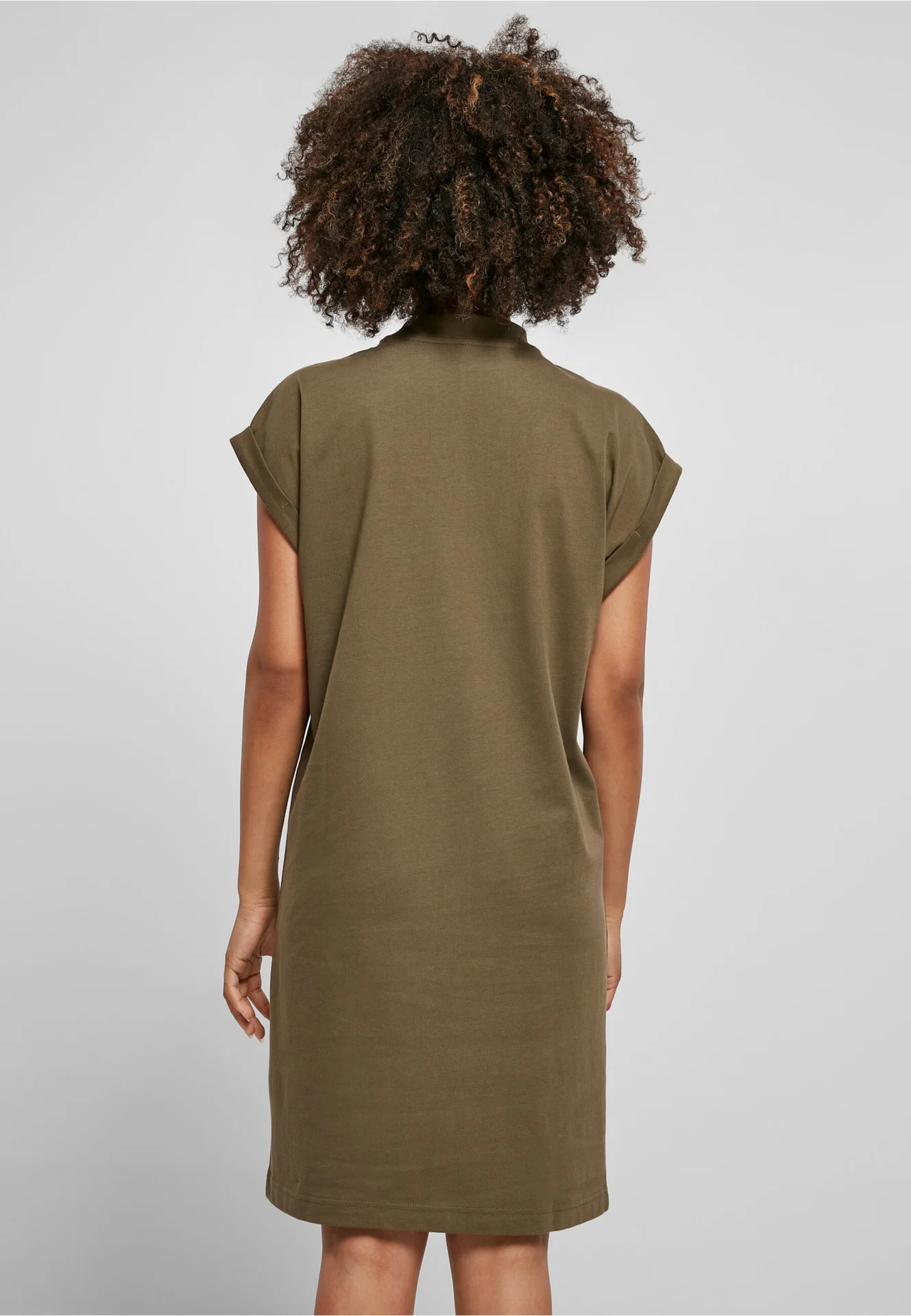 Build Your Brand Ladies Turtle Extended Shoulder Dress