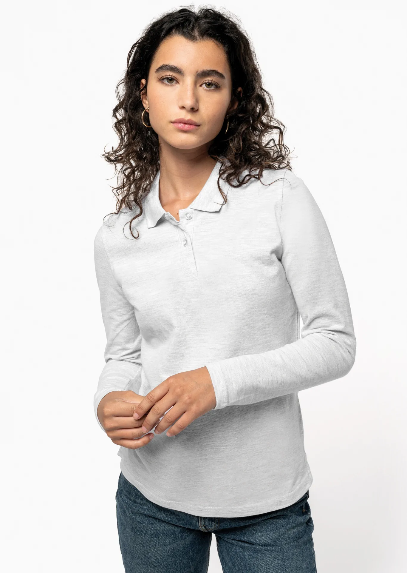 Kariban Damen Piqué Polo langarm